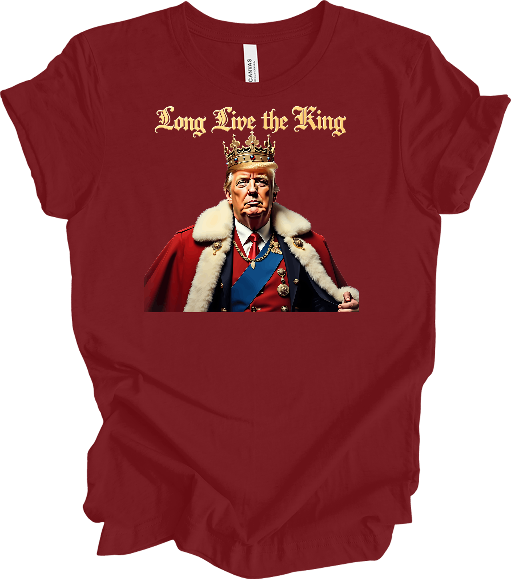 Trump King - Long Live the King T-Shirt in Cardinal