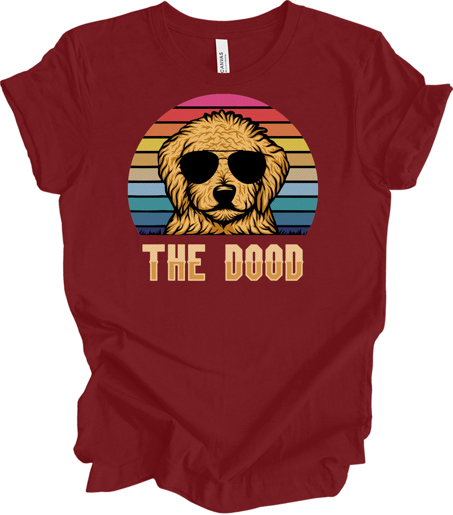 The Dood Goldendoodle - Vintage Retro Dog Lover T-Shirt in Cardinal