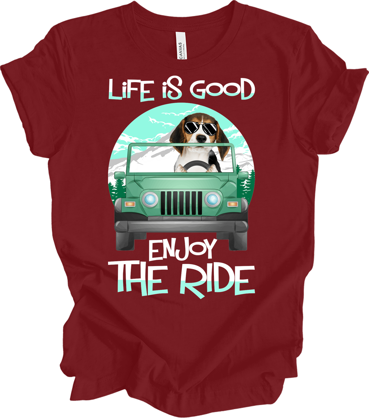 Beagle Life is Good T-Shirt in Cardinal