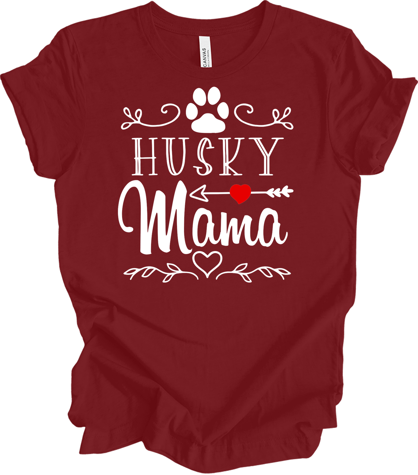 Husky Mama - Dog Lover Gift T-Shirt in Cardinal