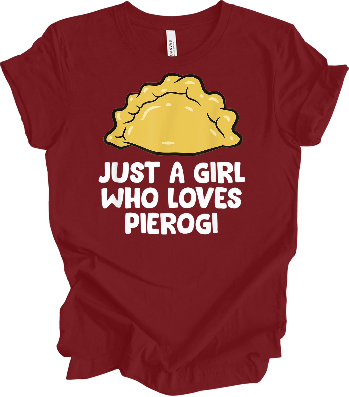 Girl Who Loves Pierogi T-Shirt in Cardinal