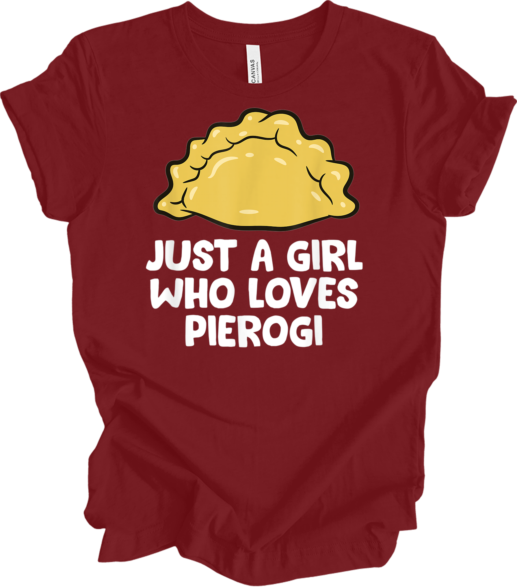 Girl Who Loves Pierogi T-Shirt in Cardinal