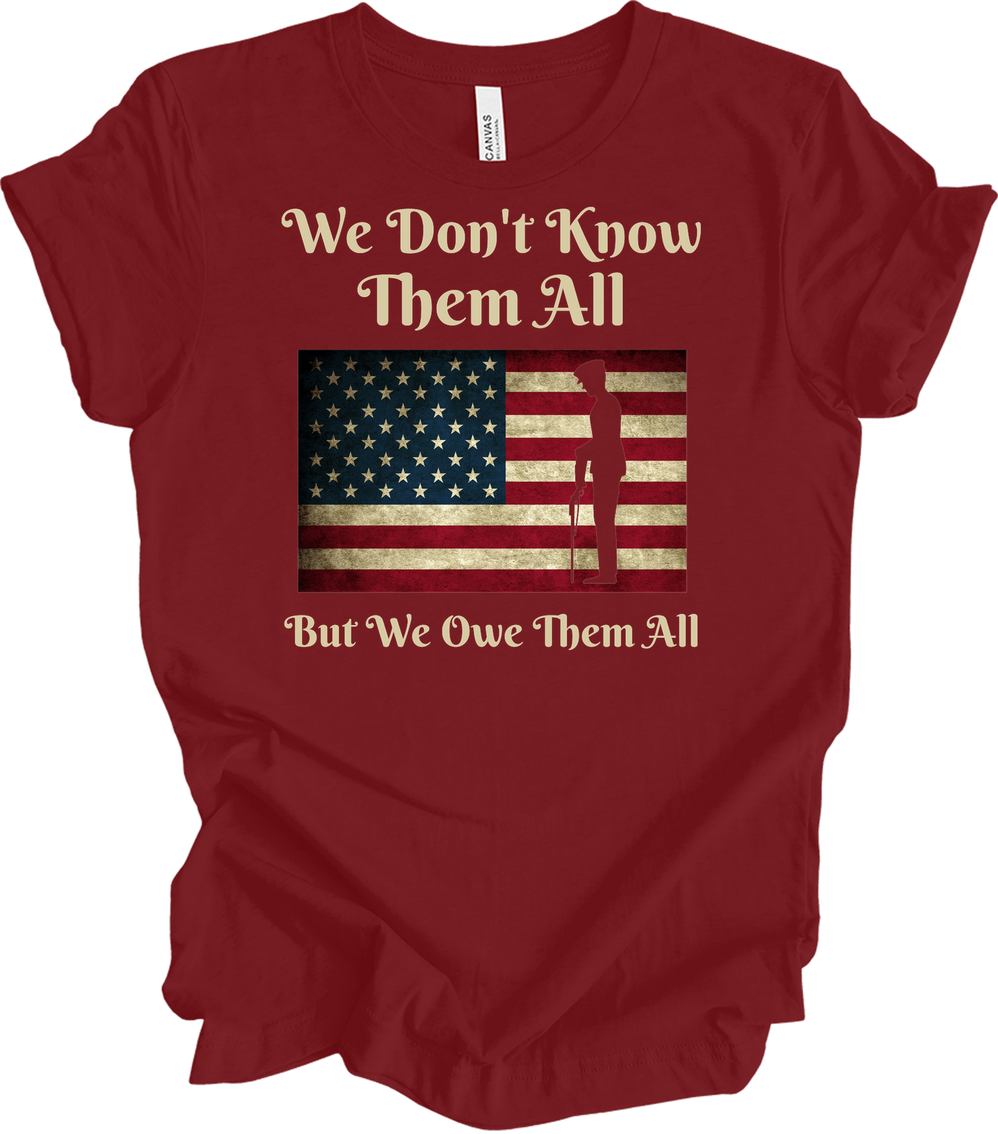 We Owe Them All T-Shirt in Cardinal