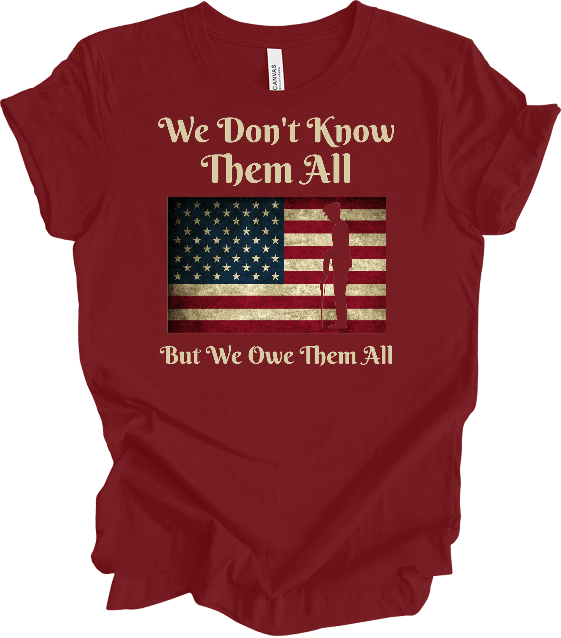 We Owe Them All T-Shirt in Cardinal