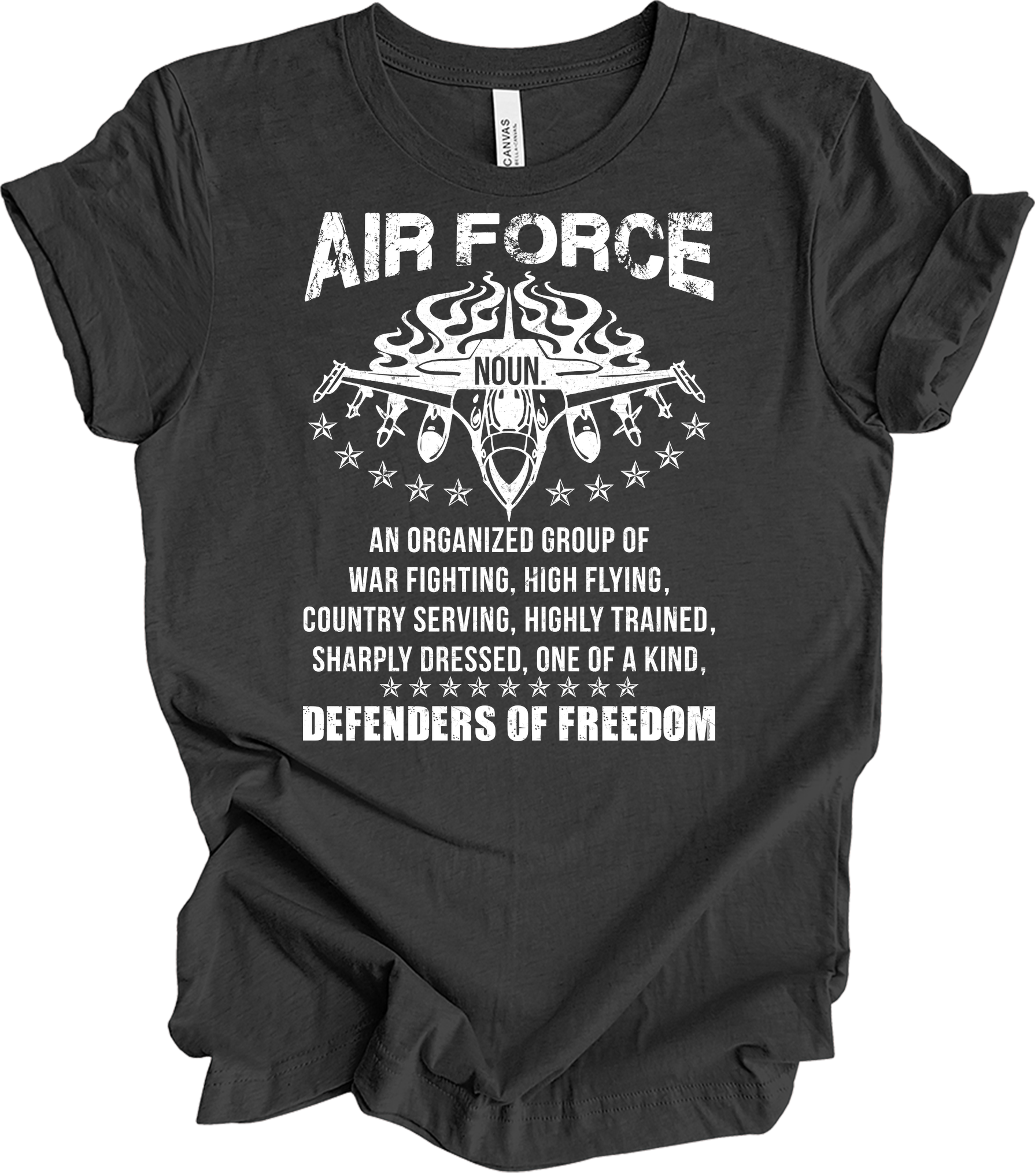 Air Force Noun : Freedom Defenders T-Shirt in Dark Grey Heather