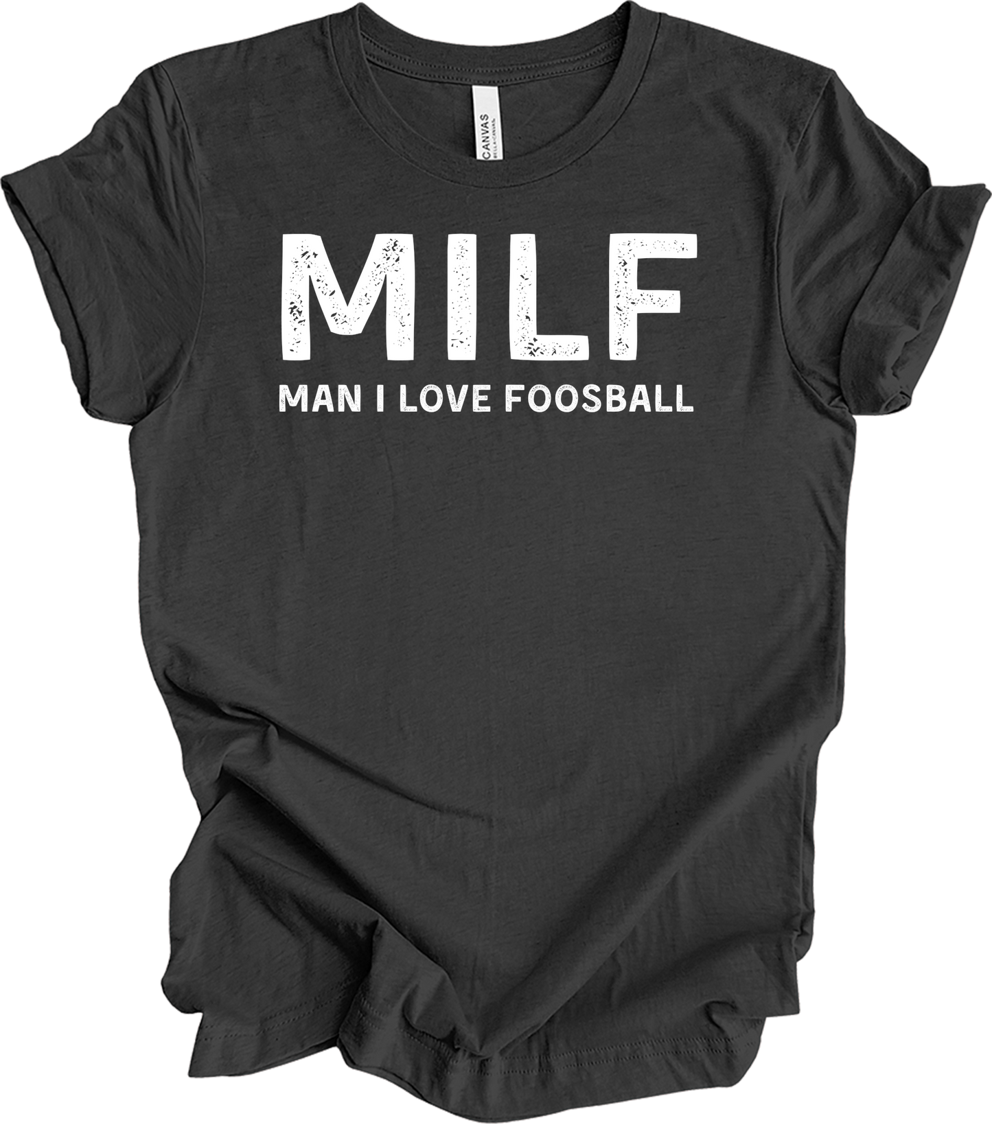MILF Man I Love Foosball T-Shirt in Dark Grey Heather