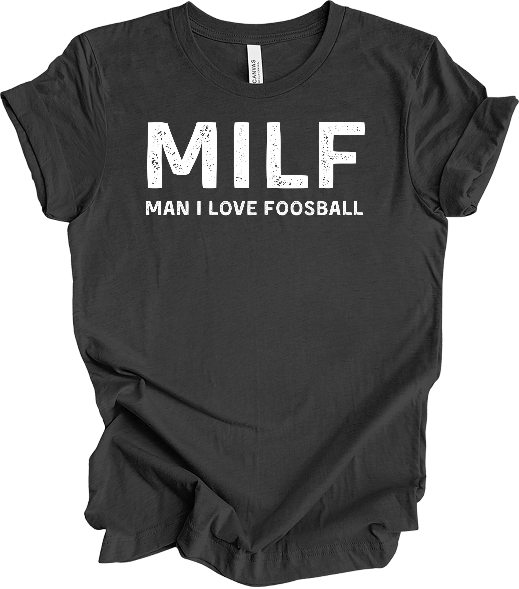 MILF Man I Love Foosball T-Shirt in Dark Grey Heather