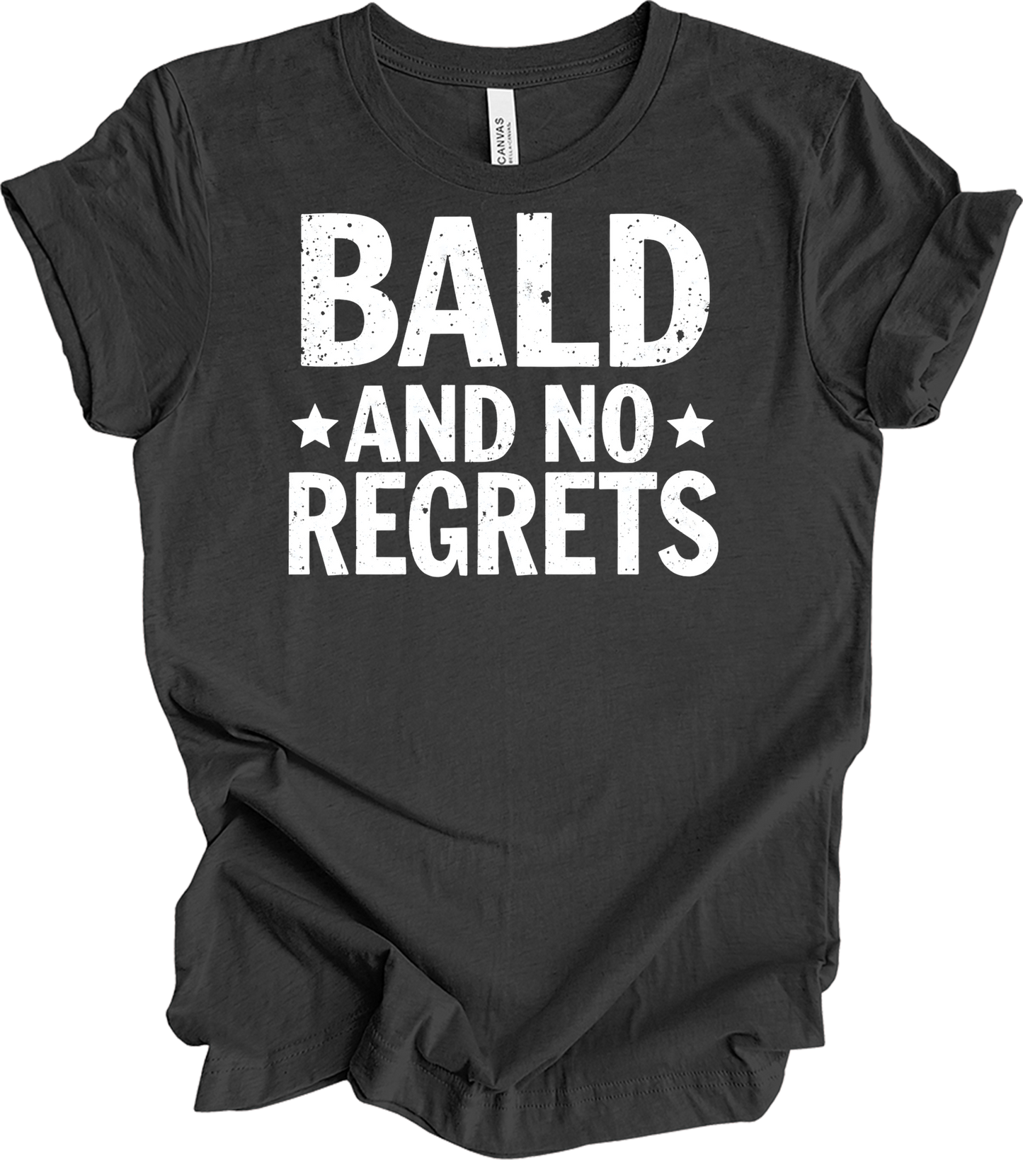 Bald and No Regrets T-Shirt in Dark Grey Heather