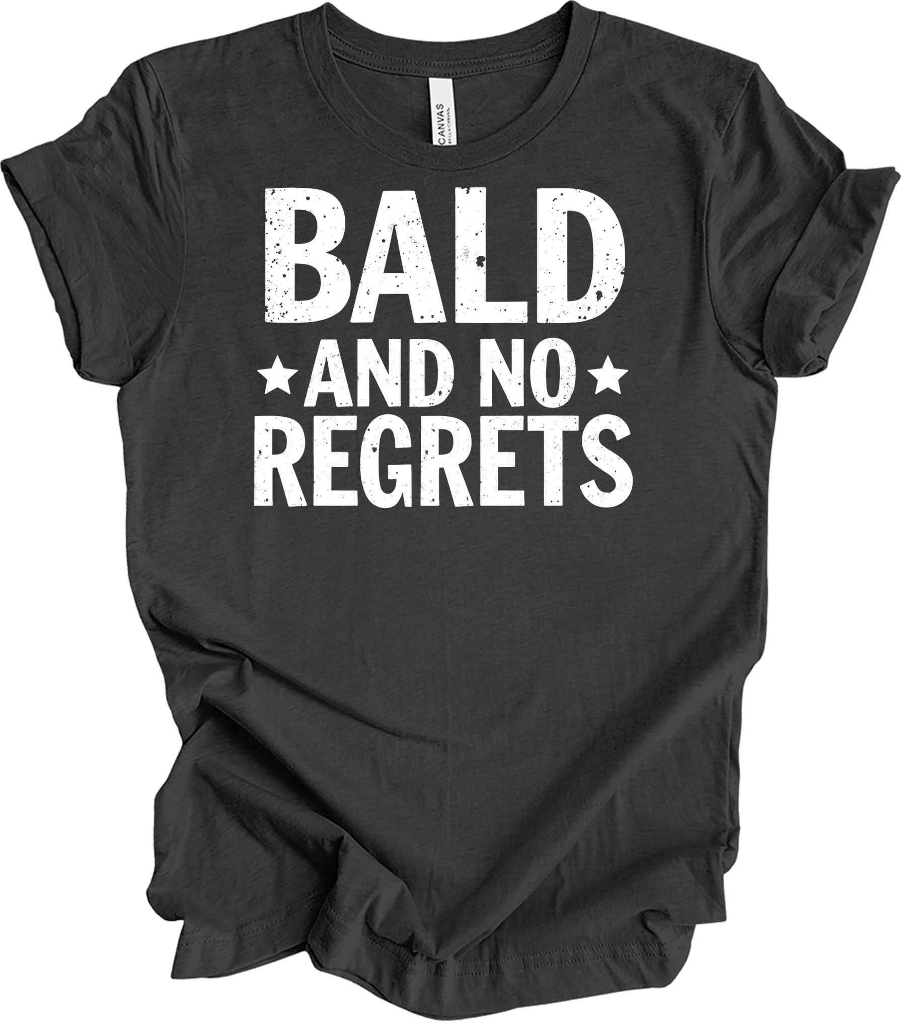 Bald and No Regrets T-Shirt in Dark Grey Heather