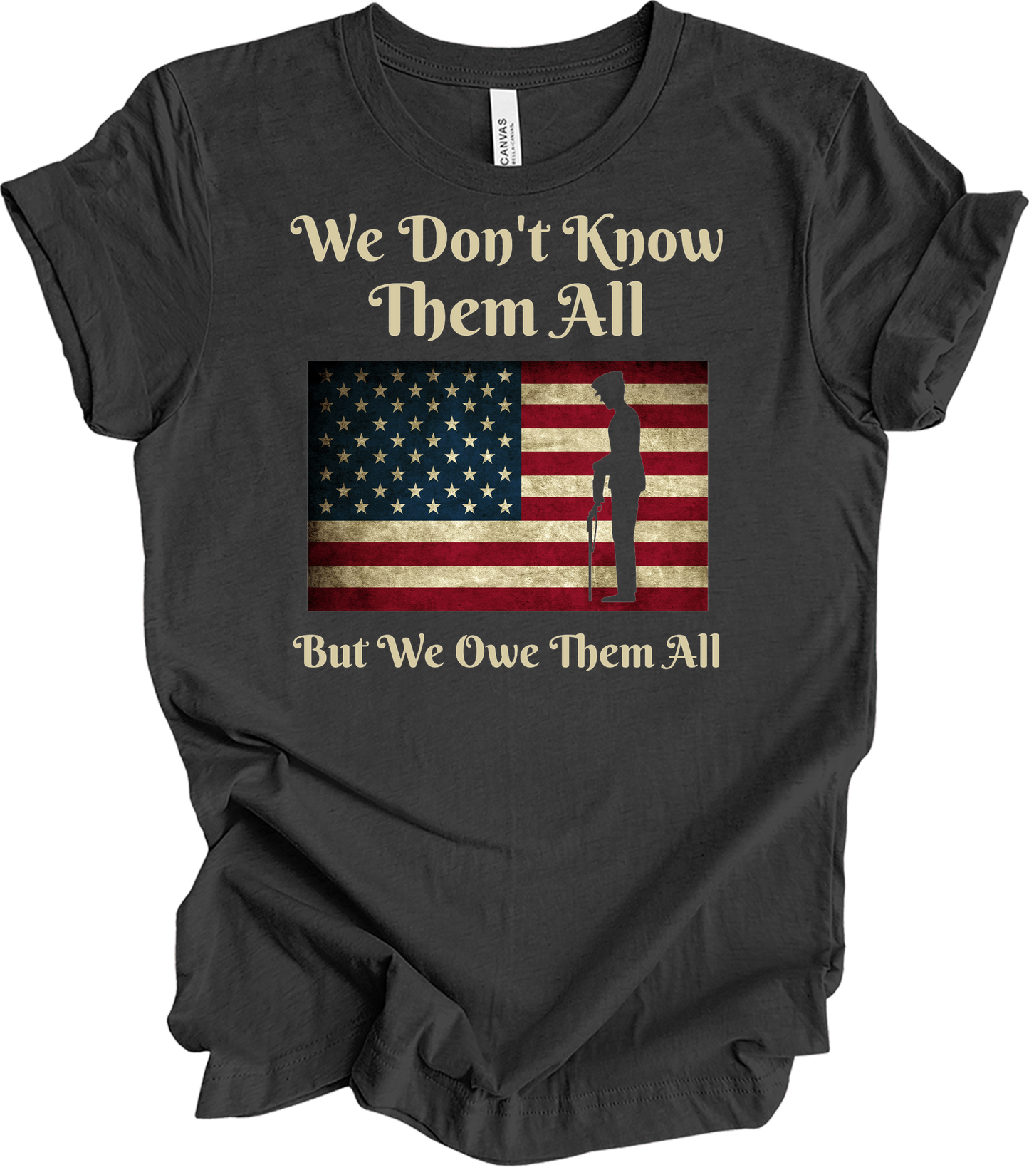 We Owe Them All T-Shirt in Dark Grey Heather