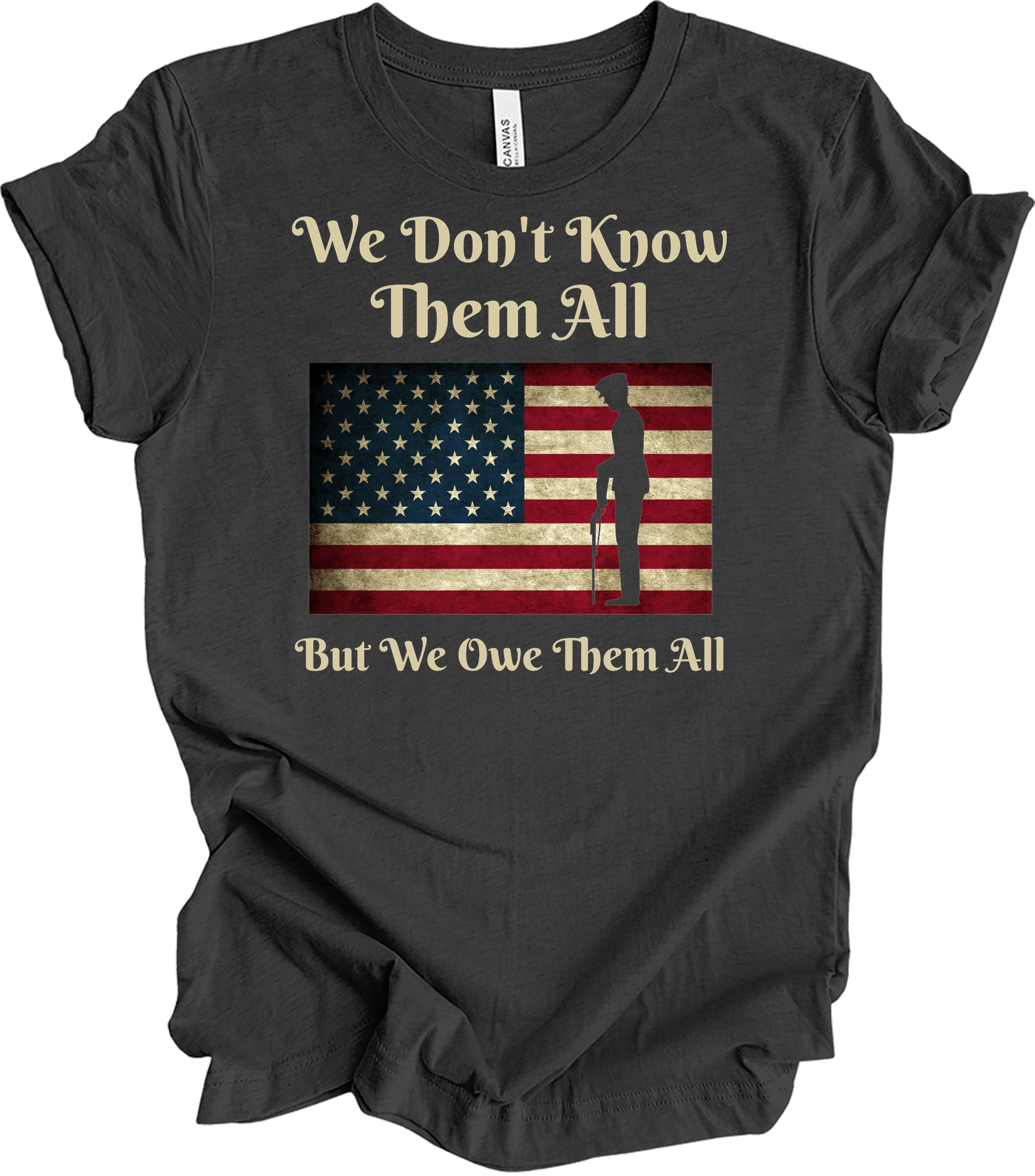 We Owe Them All T-Shirt in Dark Grey Heather