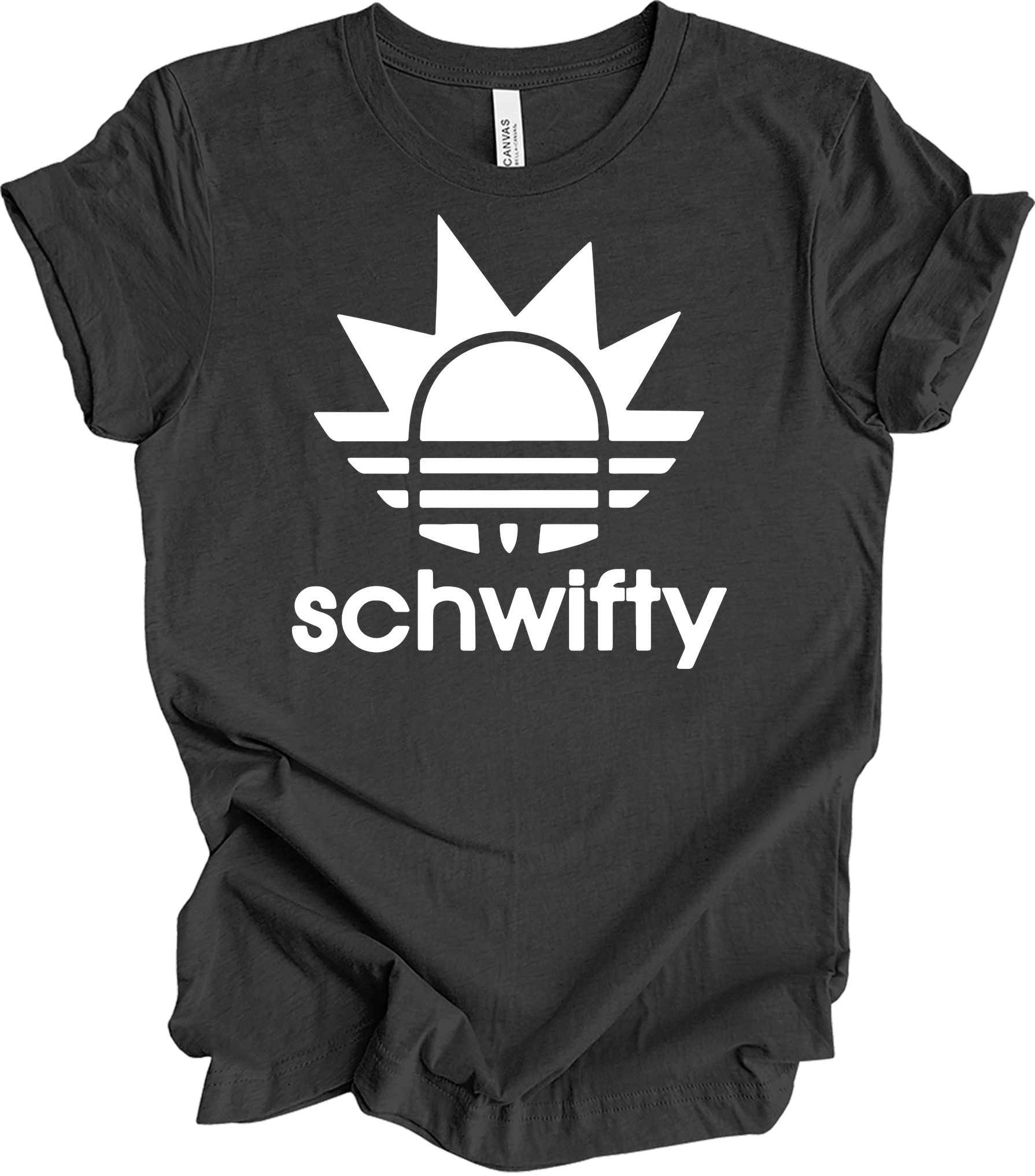 Schwifty Logo Parody T-Shirt in Dark Grey Heather