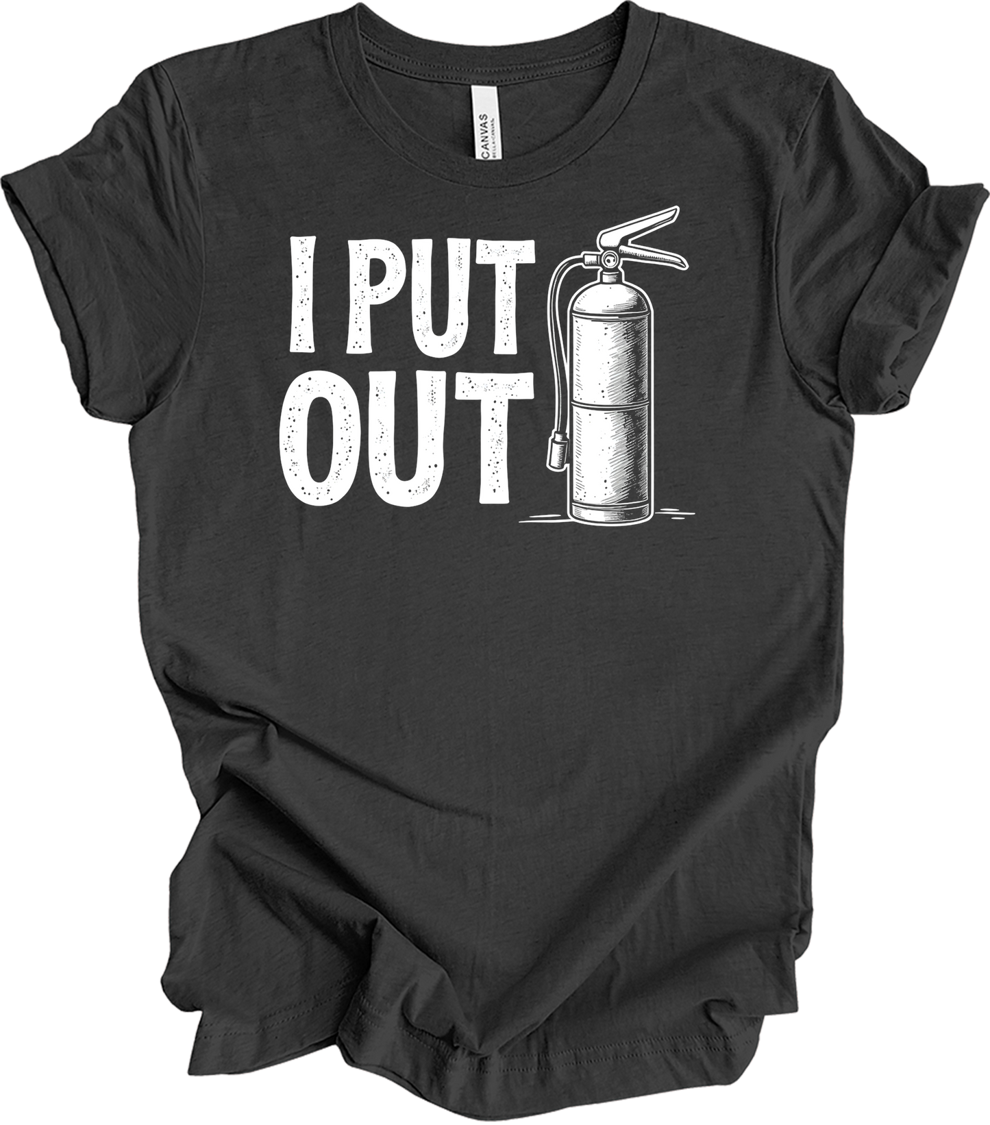 I Put Out Firefighter T-Shirt in Dark Grey Heather