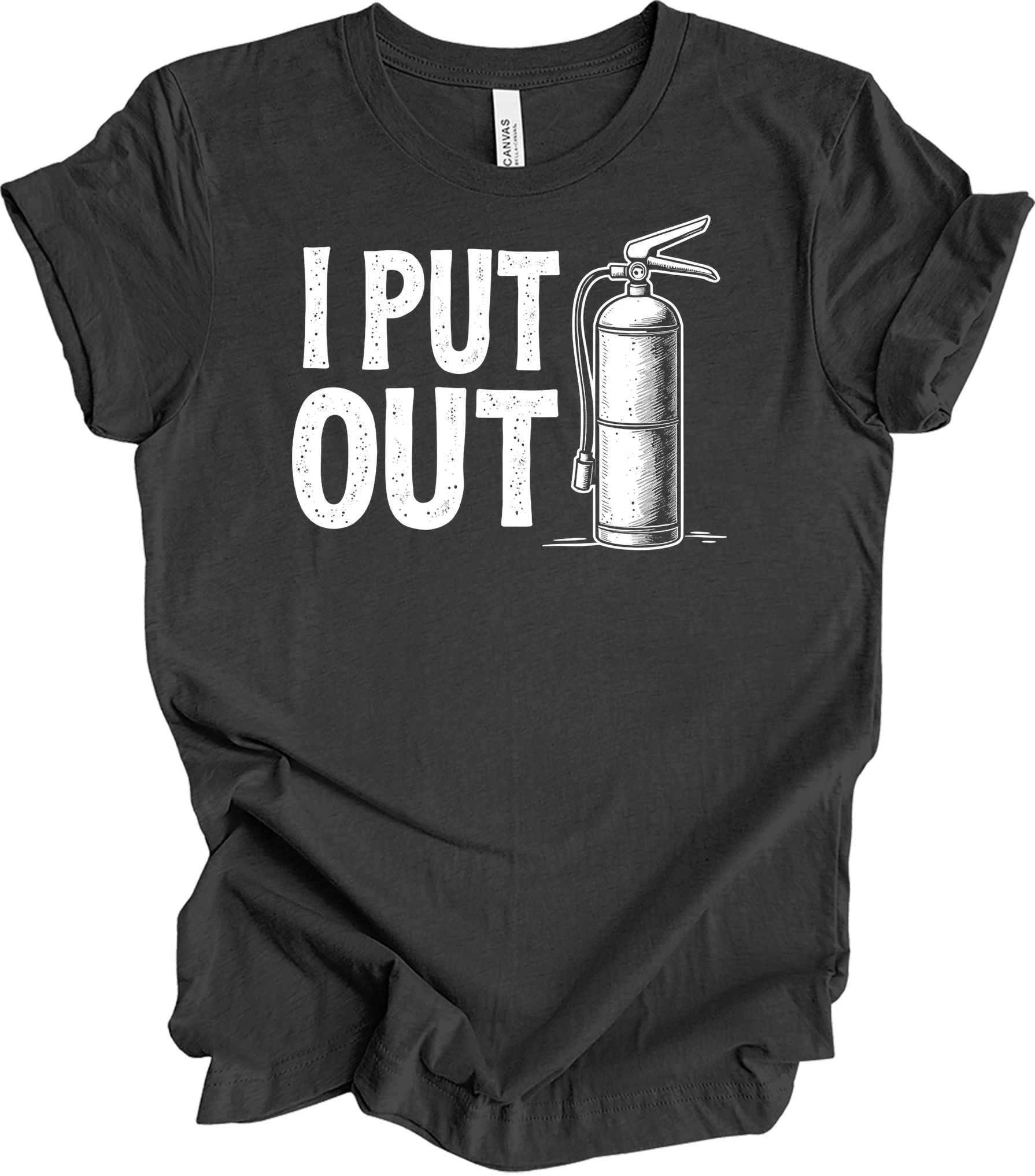 I Put Out Firefighter T-Shirt in Dark Grey Heather