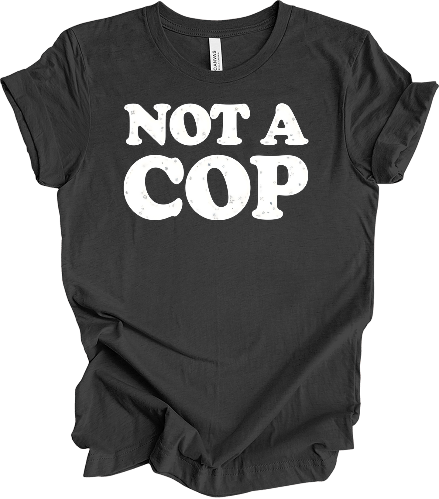 Funny 'Not A Cop' - Upstate NY Noco T-Shirt in Dark Grey Heather