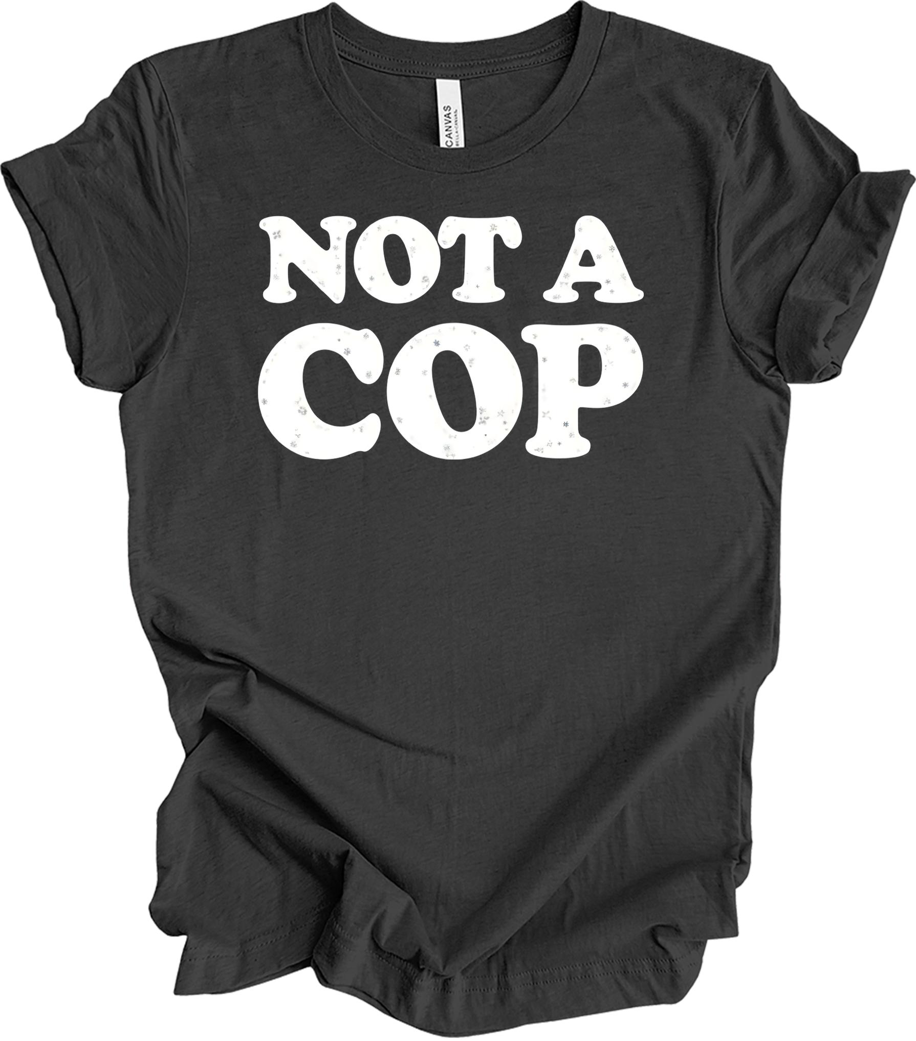 Funny 'Not A Cop' - Upstate NY Noco T-Shirt in Dark Grey Heather