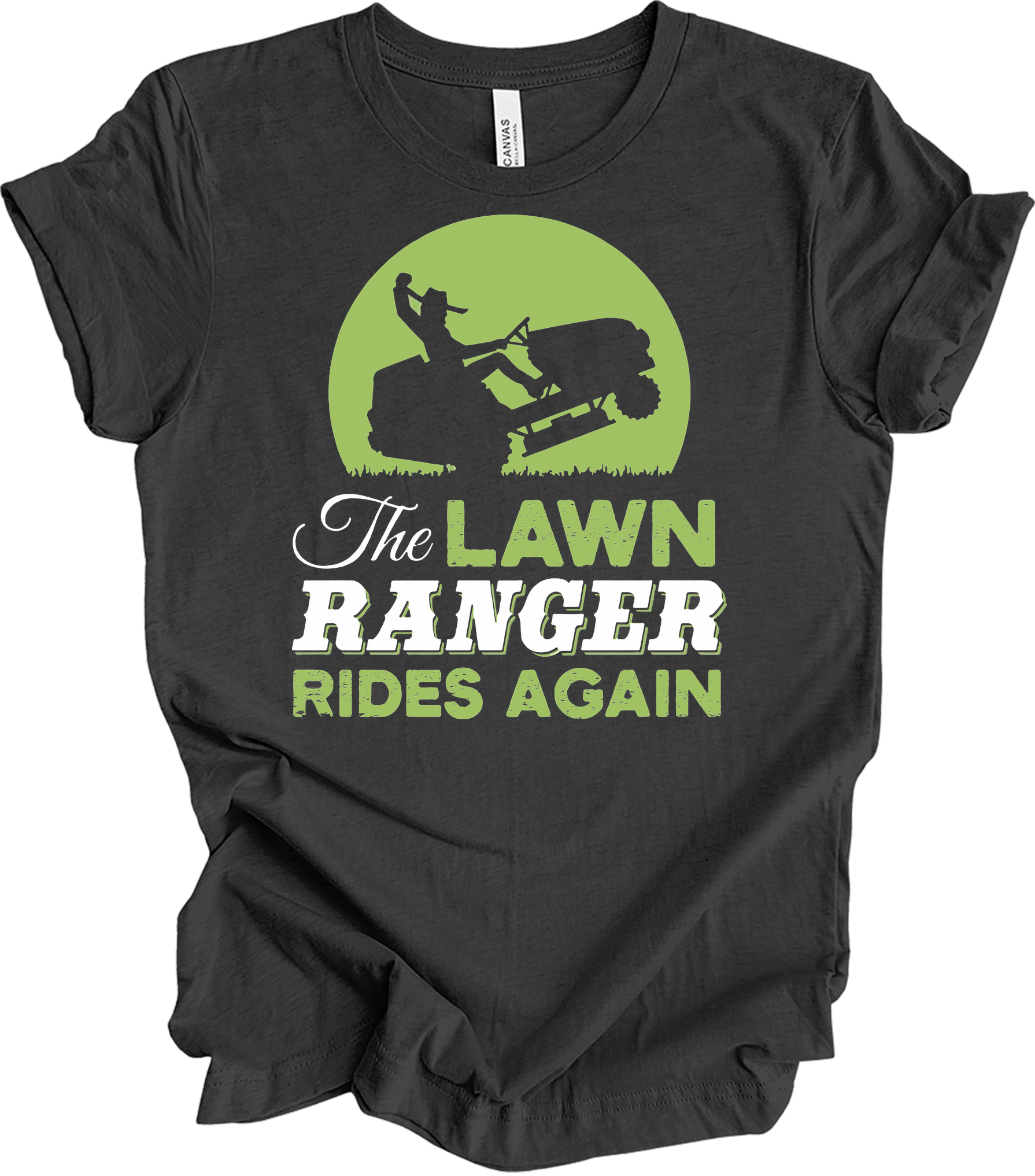 The Lawn Ranger Rides Again T-Shirt in Dark Grey Heather