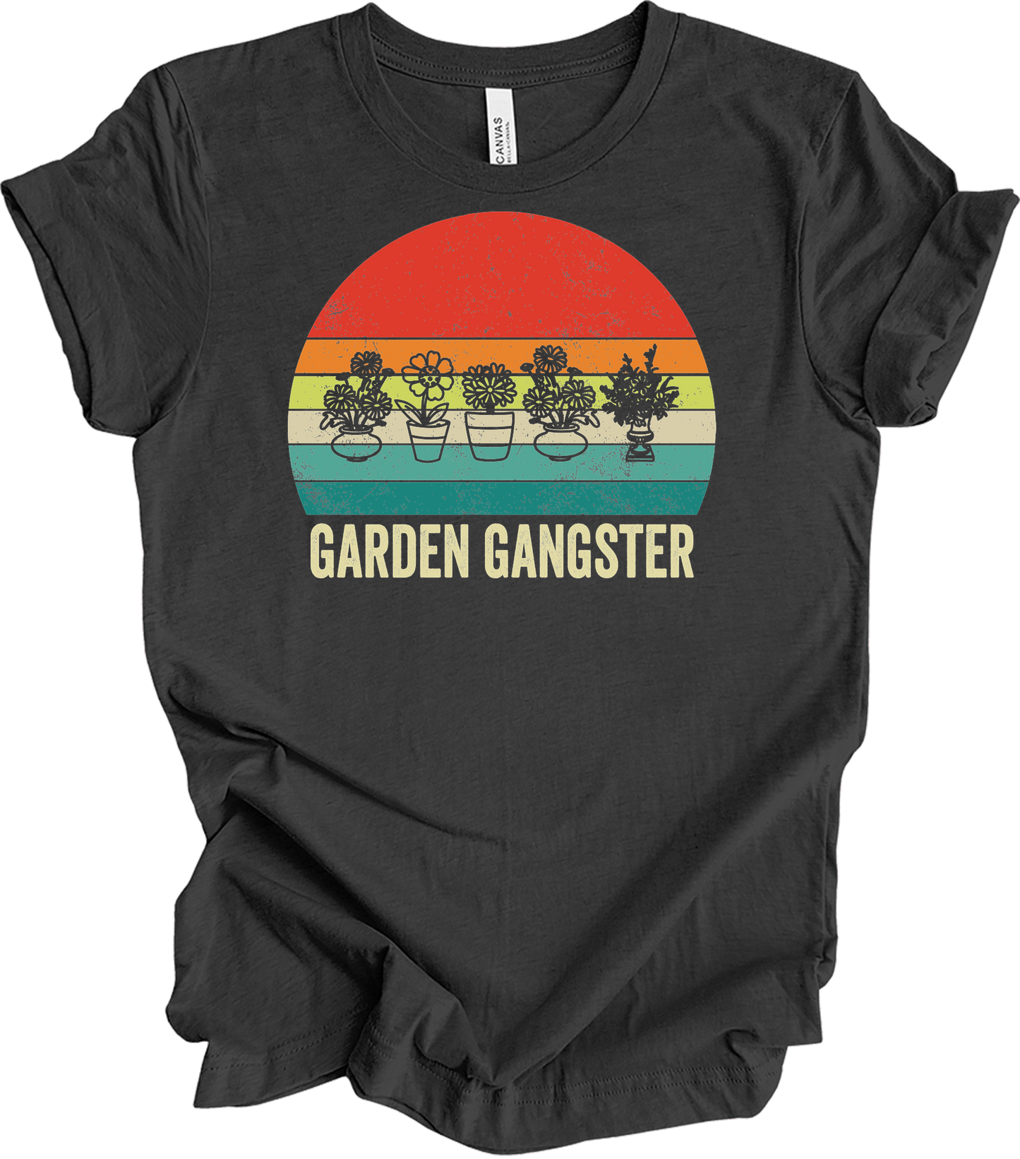 Garden Gangster - Plant Lover Gift T-Shirt in Dark Grey Heather