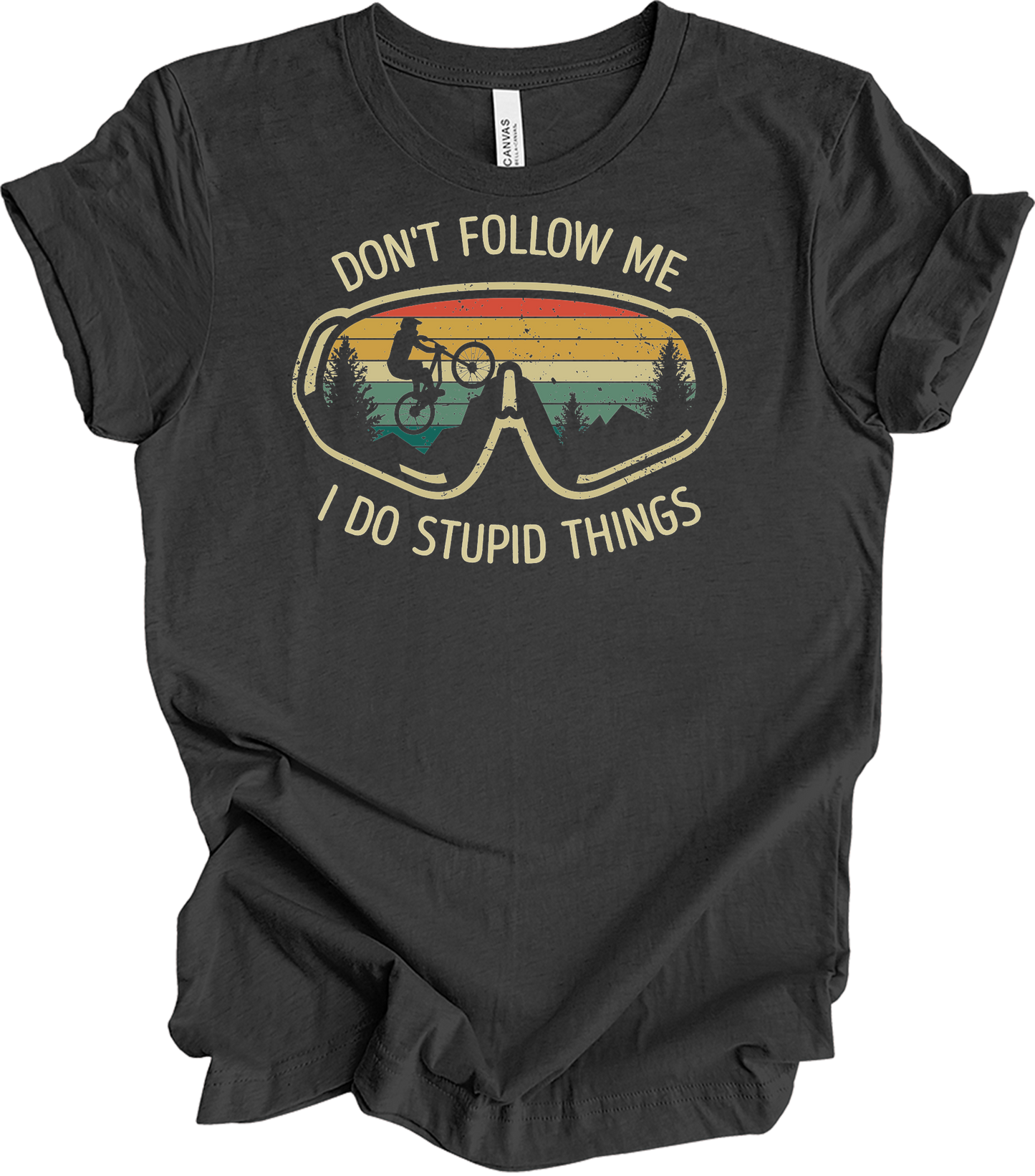 Don't Follow Me MTB T-Shirt in Dark Grey Heather