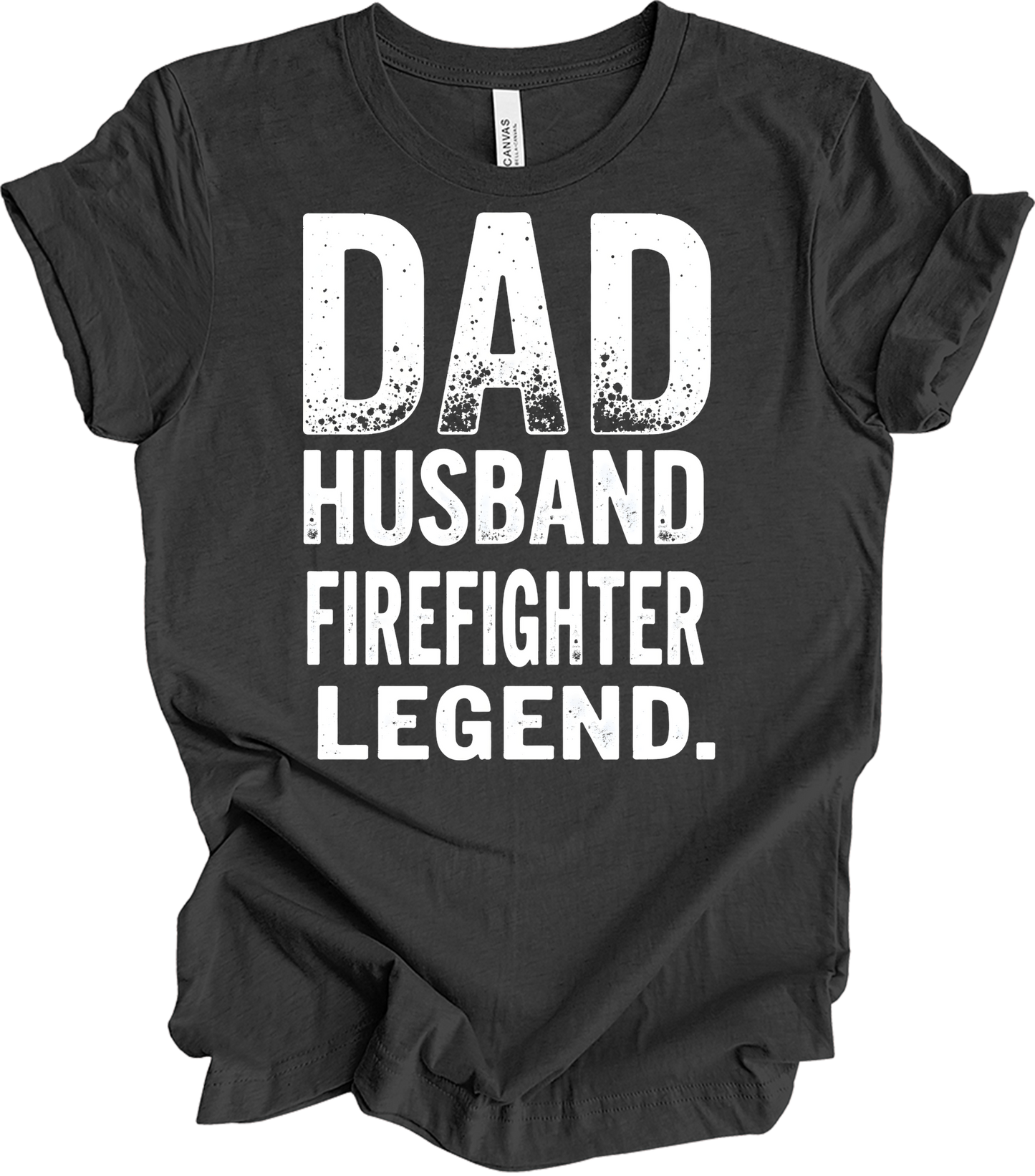 Firefighter Legend Gift T-Shirt in Dark Grey Heather