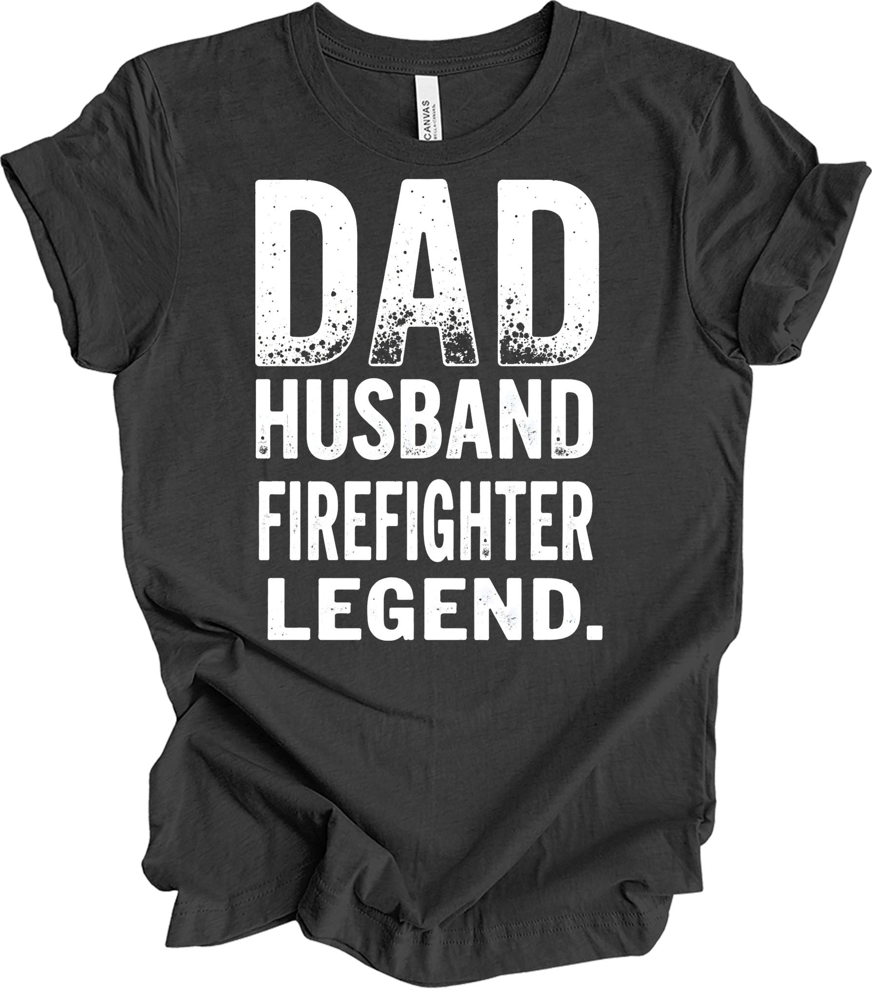 Firefighter Legend Gift T-Shirt in Dark Grey Heather