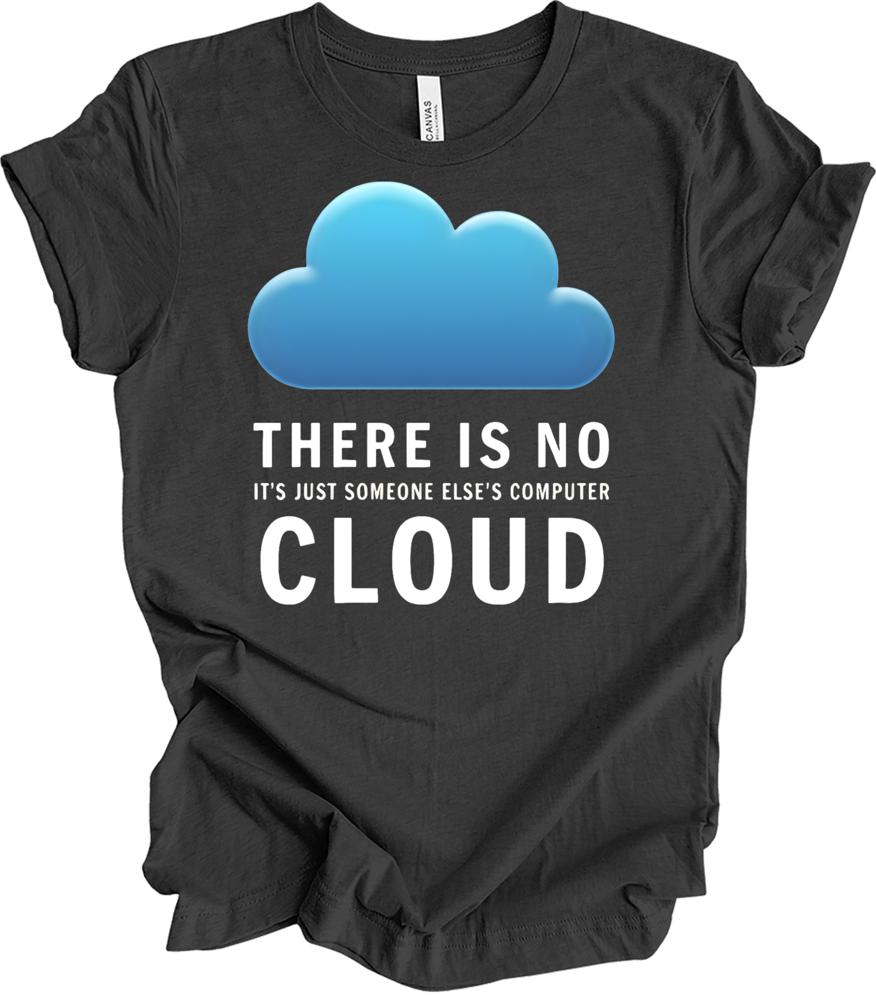 There Is No Cloud Tech T-Shirt in Dark Grey Heather