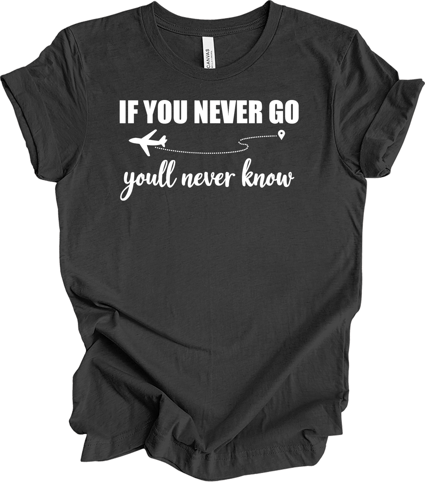 Airplane Mode Travel T-Shirt in Dark Grey Heather