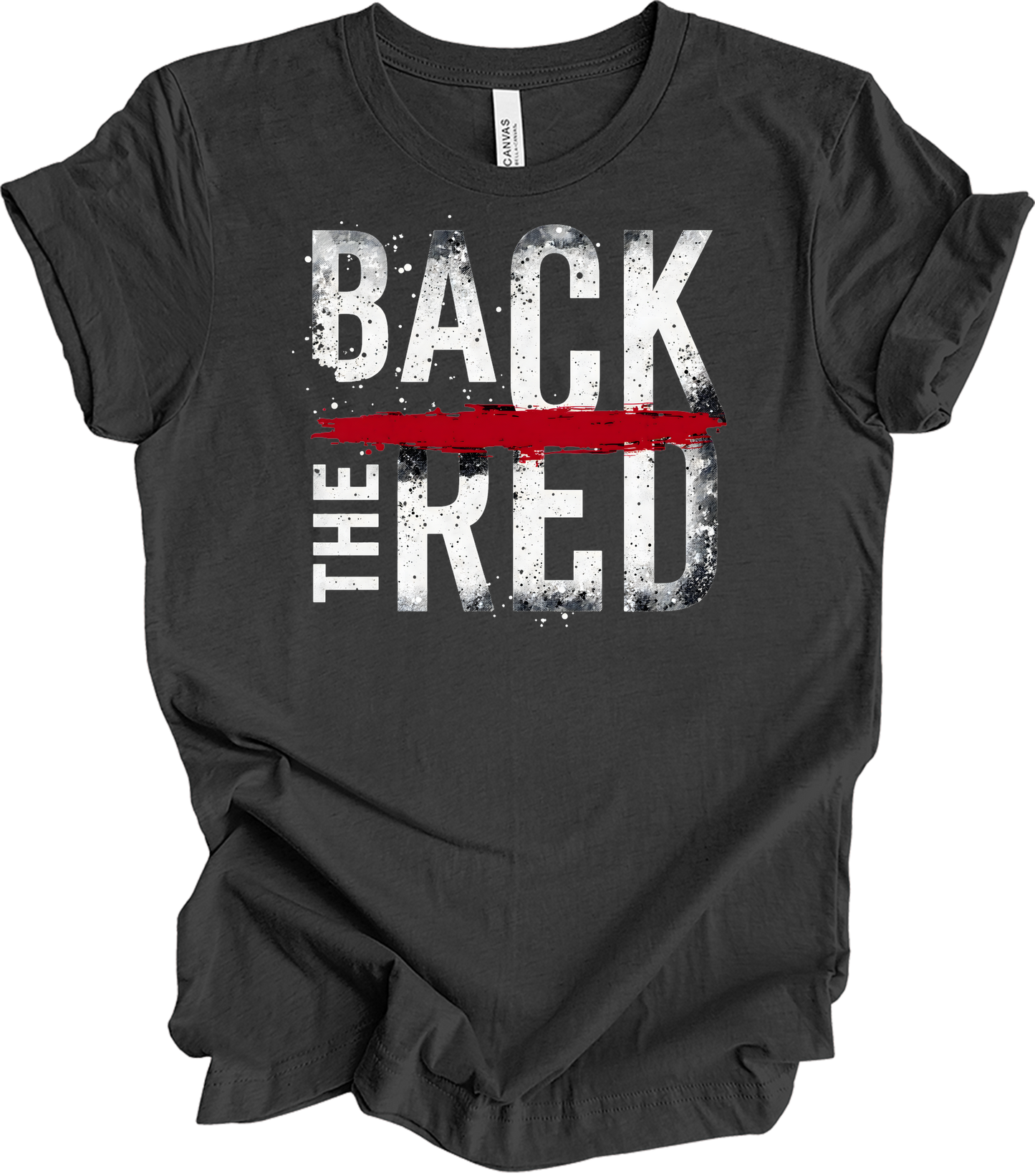 Back the Red - Support Services T-Shirt in Dark Grey Heather