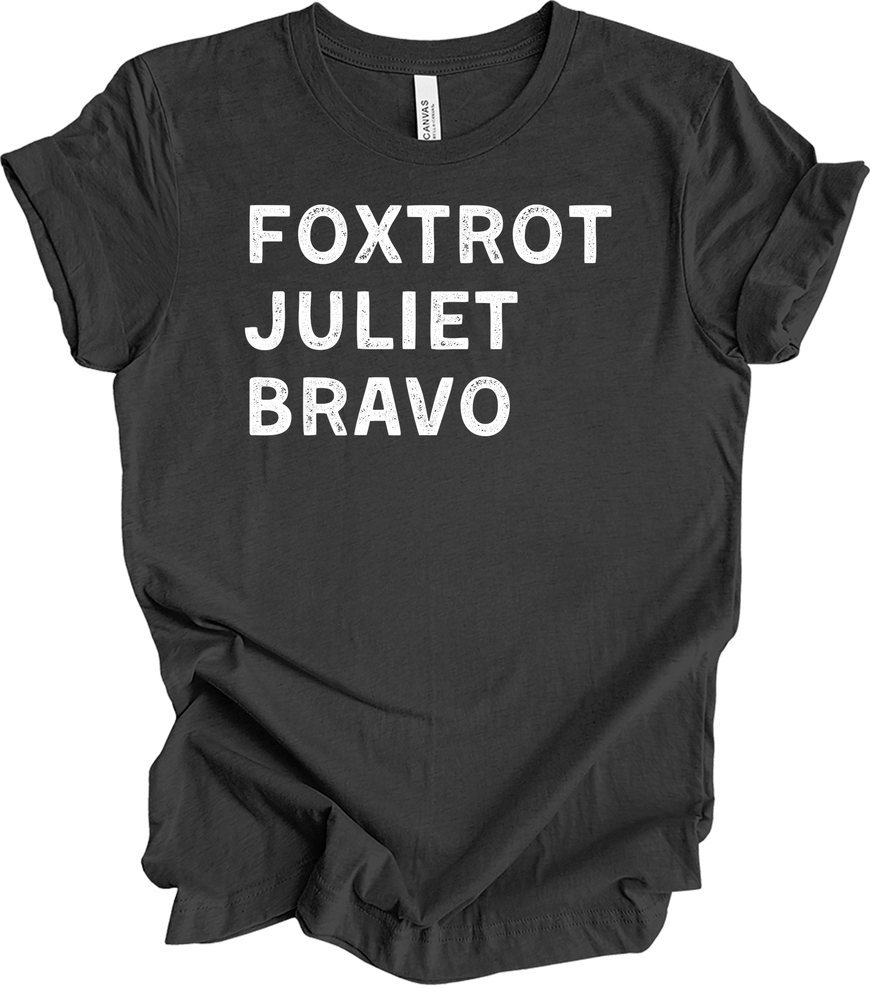 Foxtrot Juliet Bravo Baseball Mom - Retro FJB T-Shirt in Dark Grey Heather