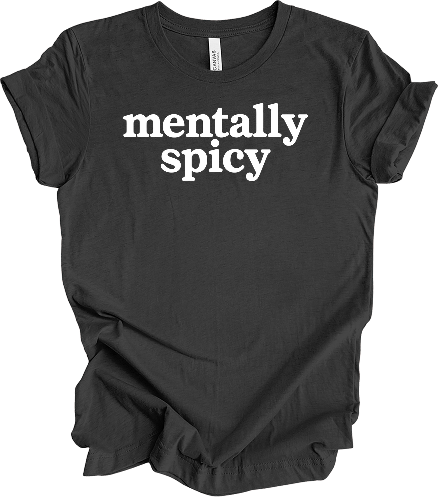 Mentally Spicy Funny T-Shirt in Dark Grey Heather