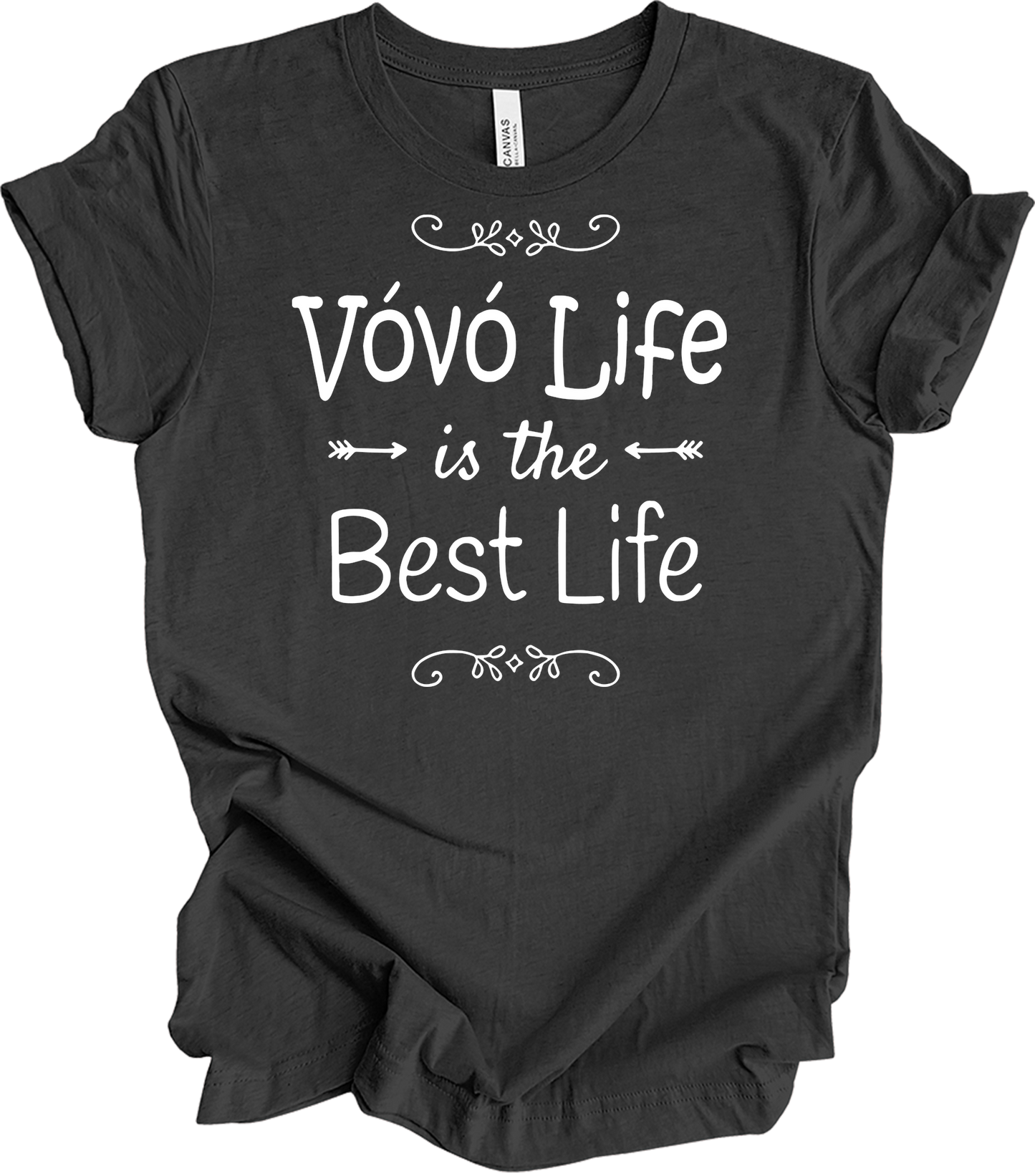 Vovó Life Best Life T-Shirt in Dark Grey Heather