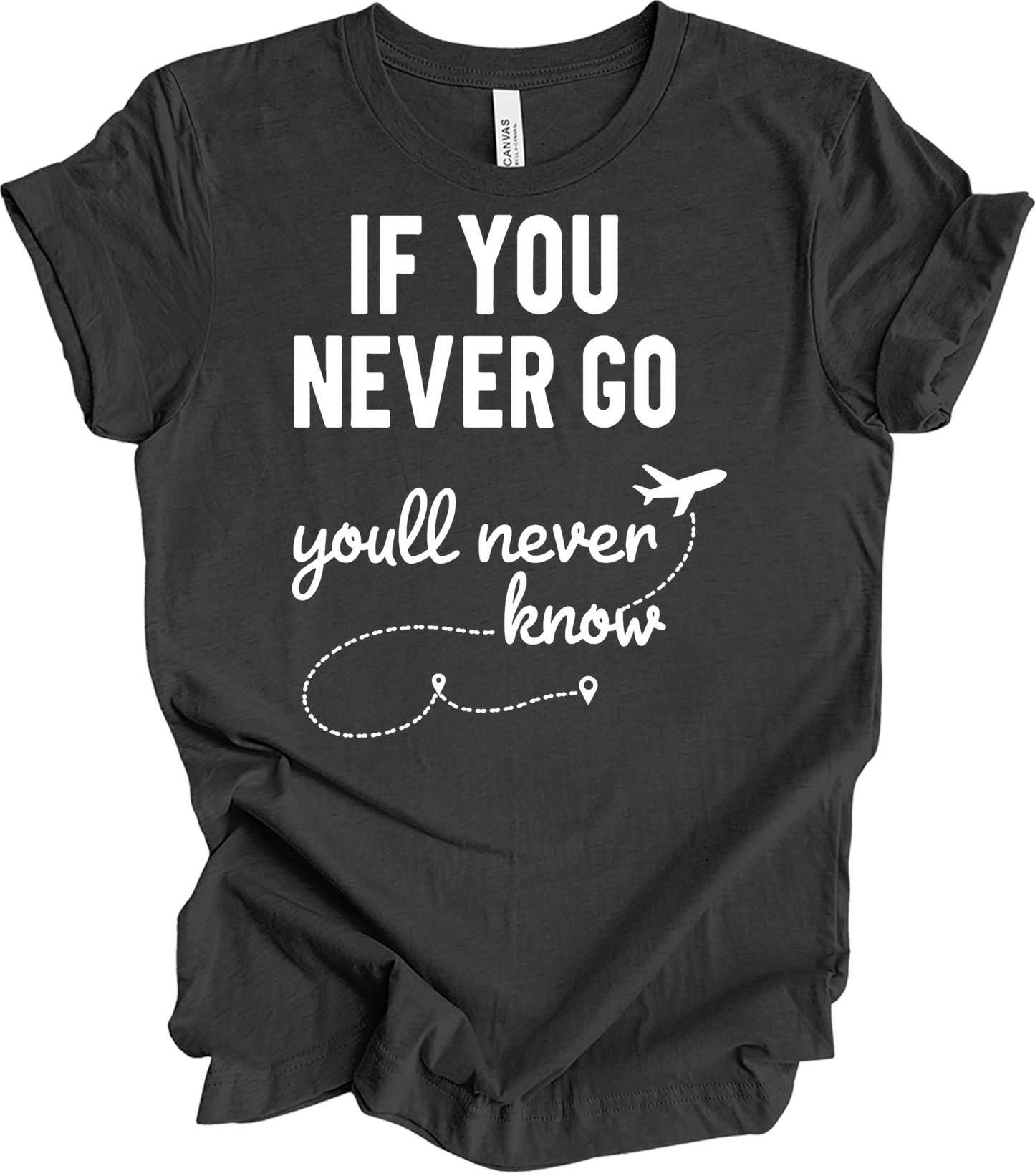 Travel Adventure T-Shirt in Dark Grey Heather