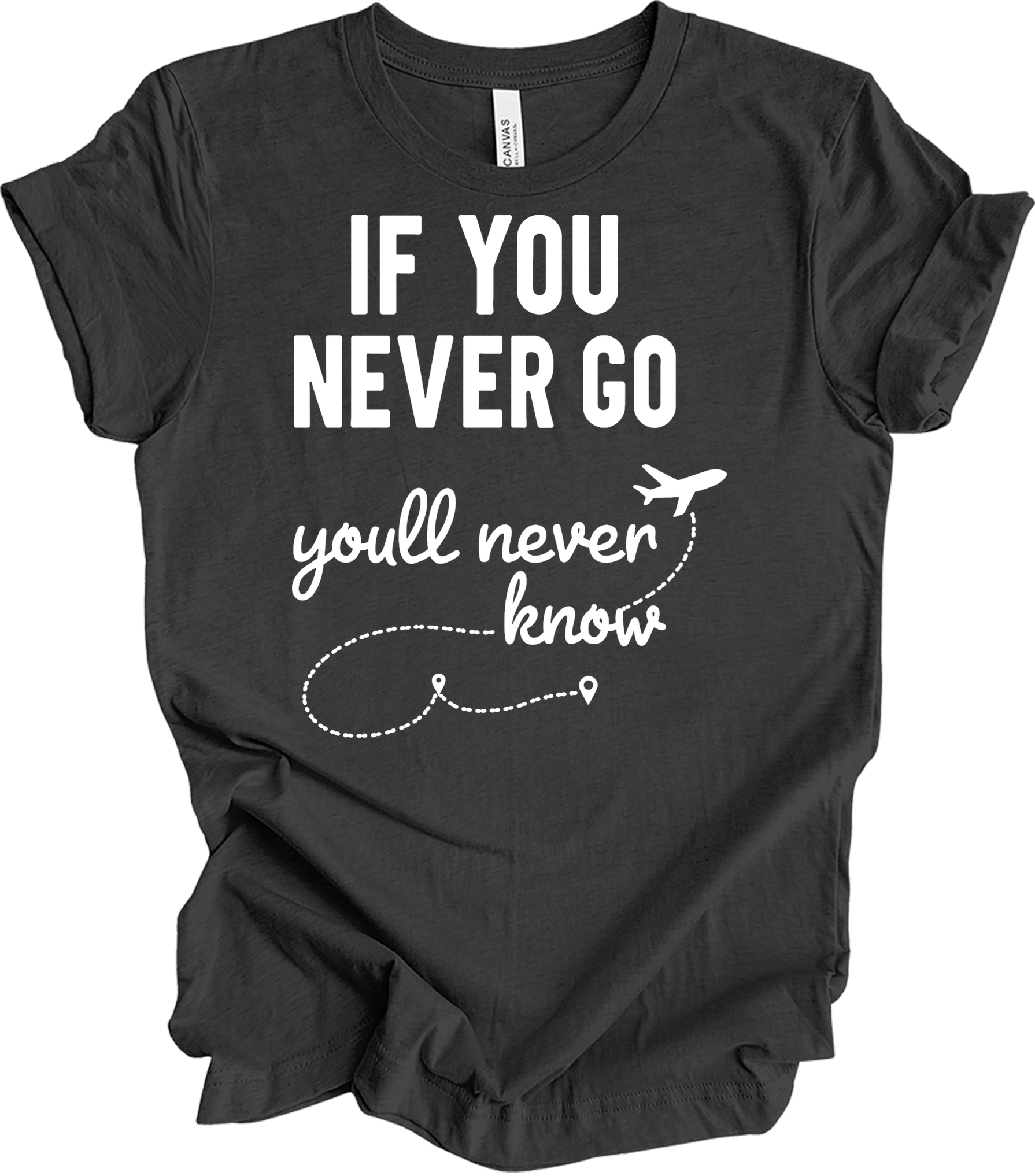 Travel Adventure T-Shirt in Dark Grey Heather