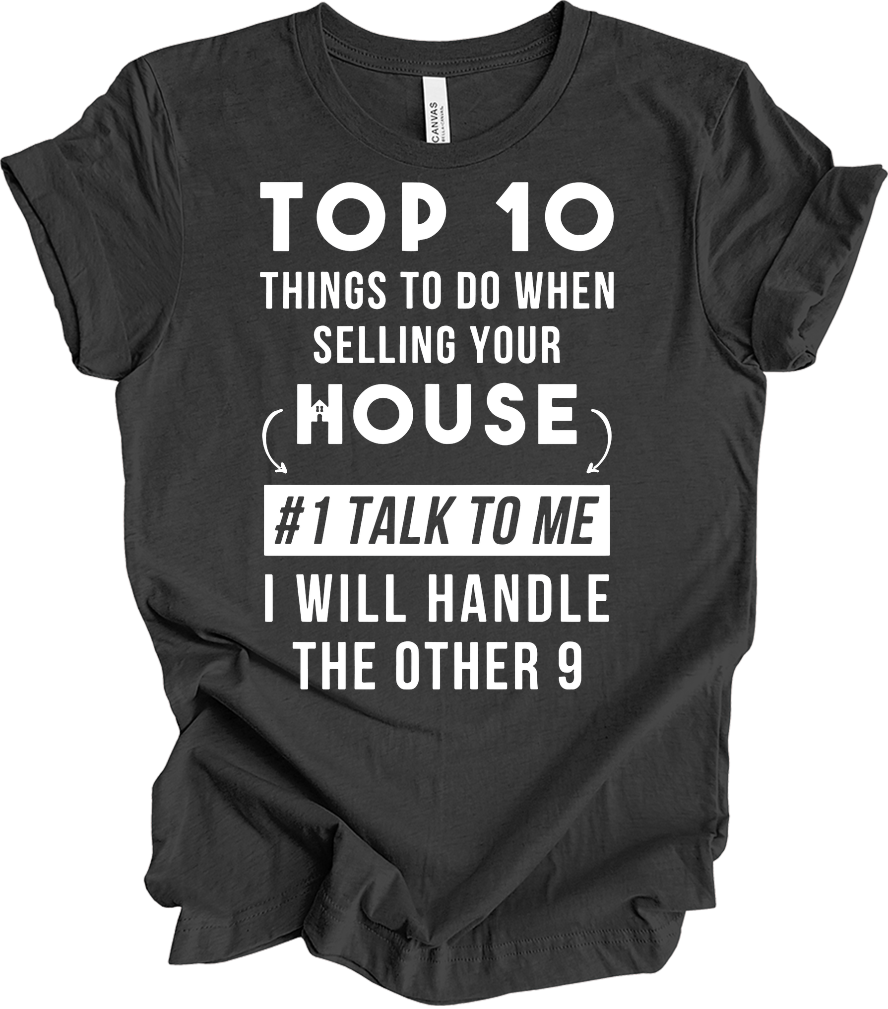 Real Estate Agent : Talk to Me T-Shirt in Dark Grey Heather