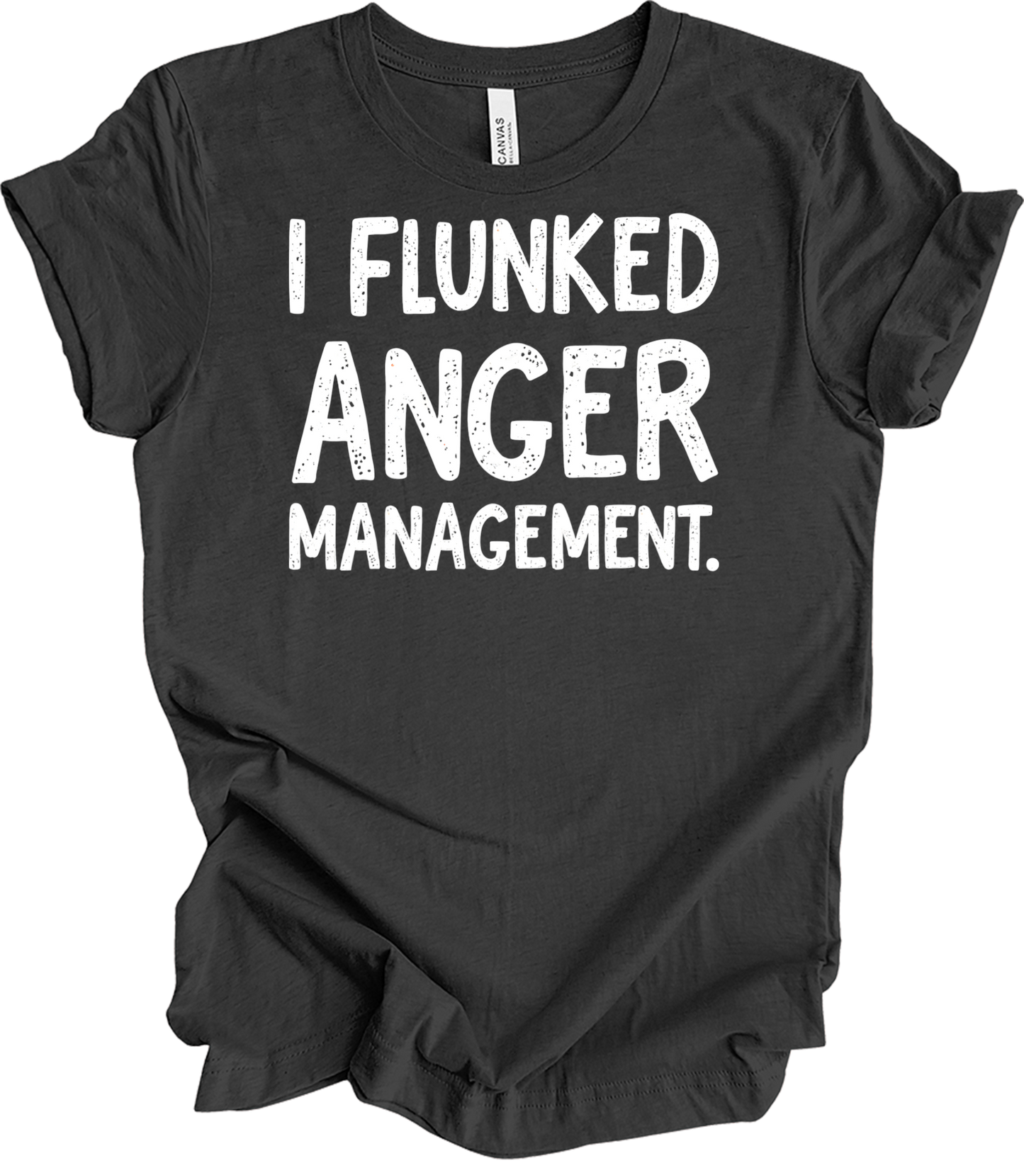 I Flunked Anger Management T-Shirt in Dark Grey Heather