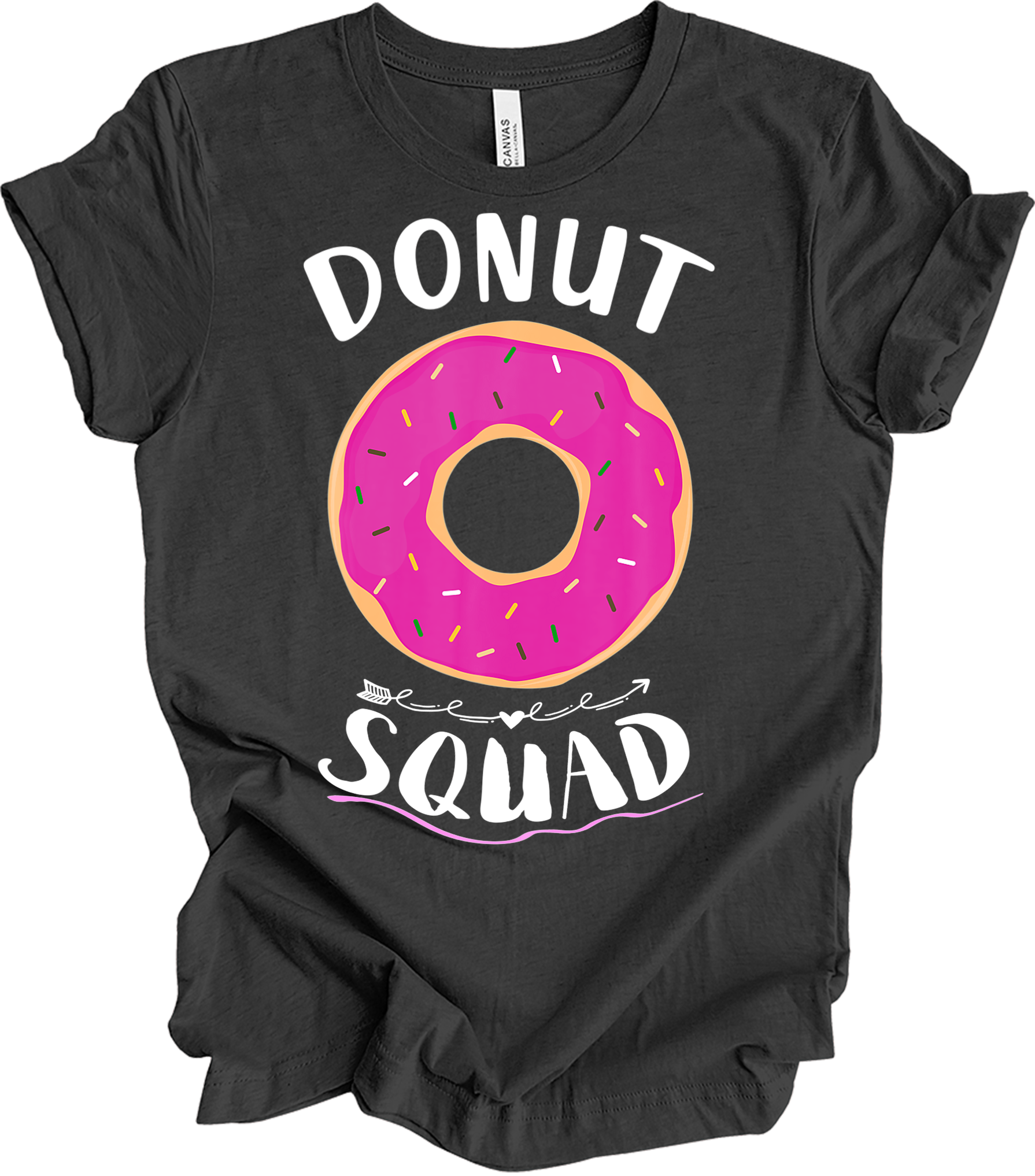 Donut Squad - Funny Foodie Gift T-Shirt in Dark Grey Heather