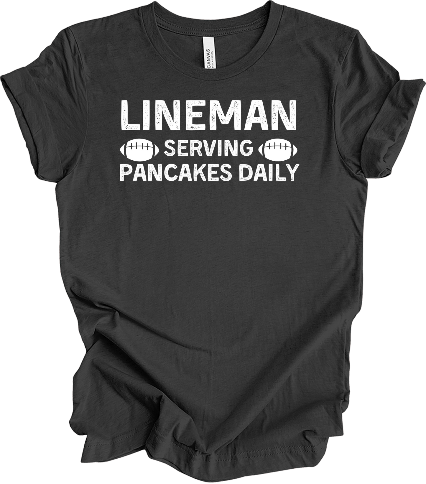 Lineman Pancakes Daily T-Shirt in Dark Grey Heather