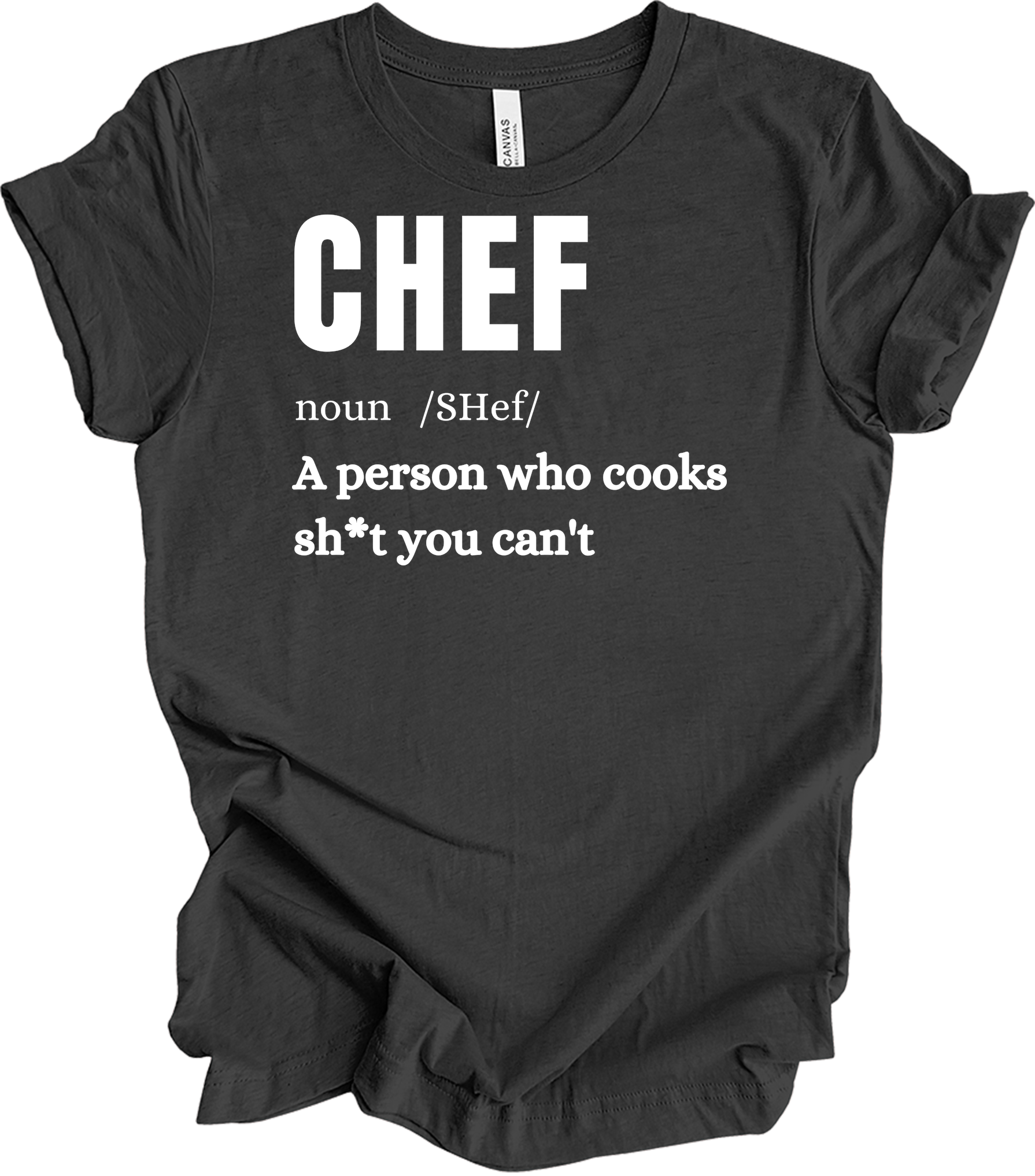 Chef Definition Funny T-Shirt in Dark Grey Heather