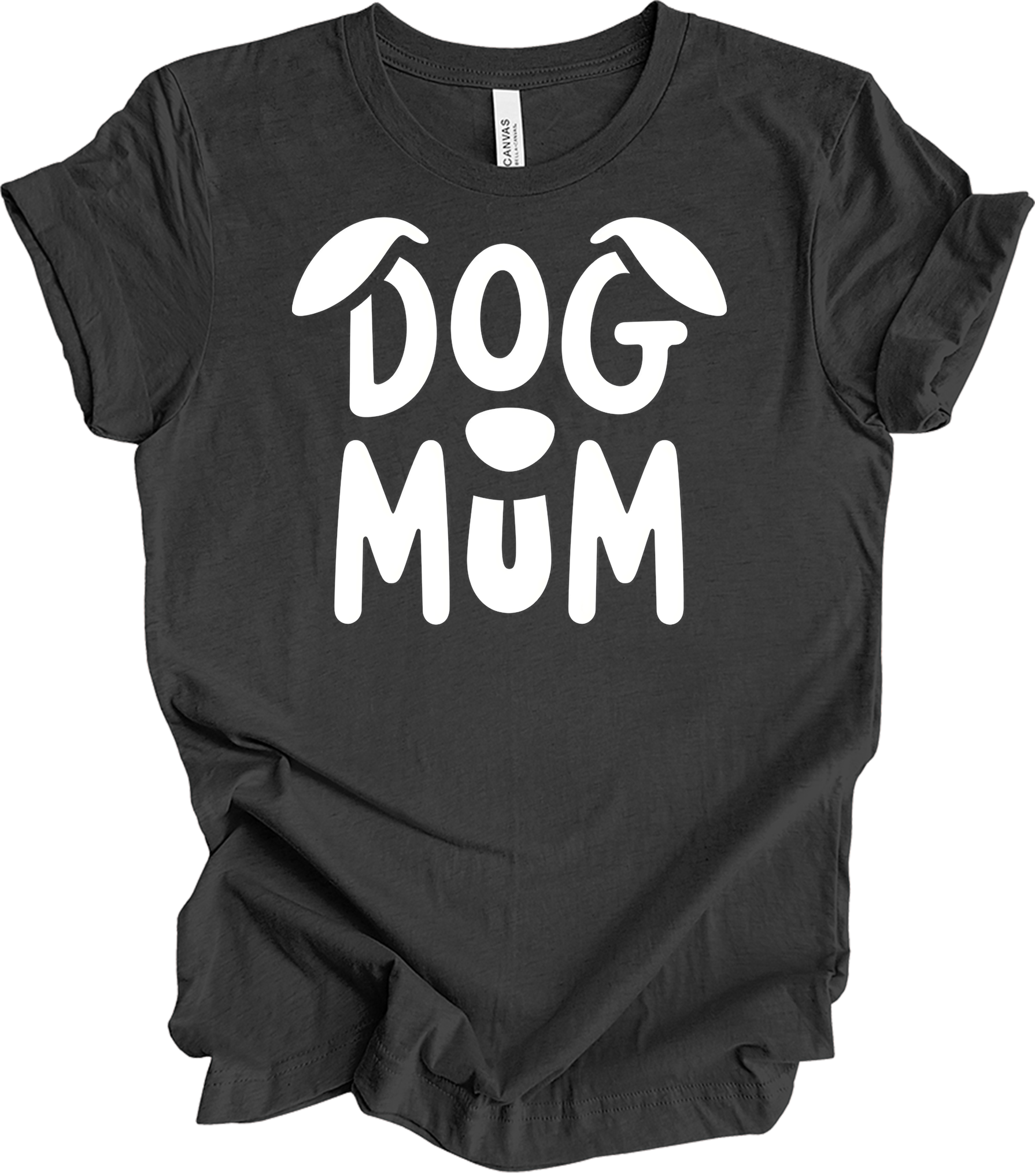 Dog Mum Domo Kun T-Shirt in Dark Grey Heather