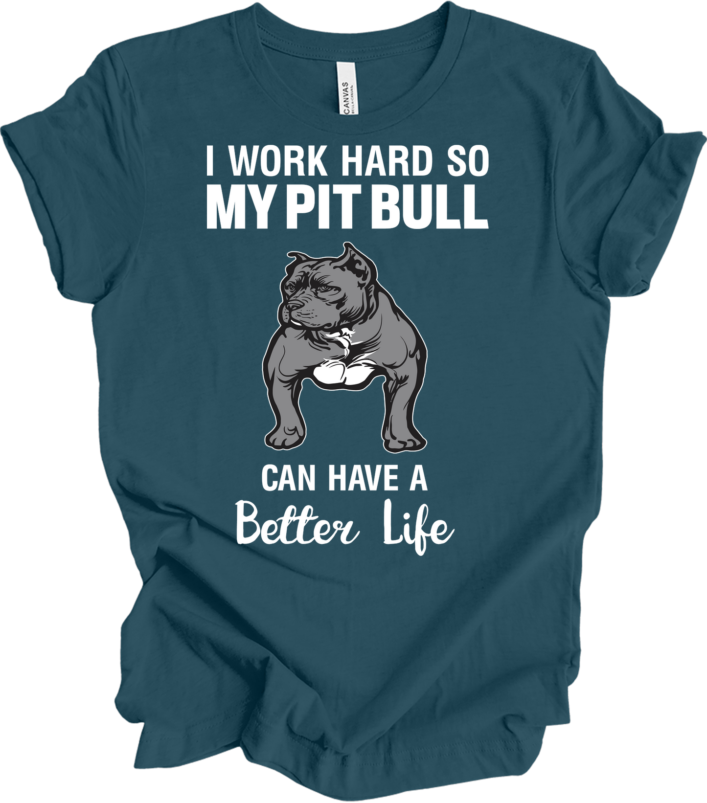 Pitbull Better Life T-Shirt in Deep Teal