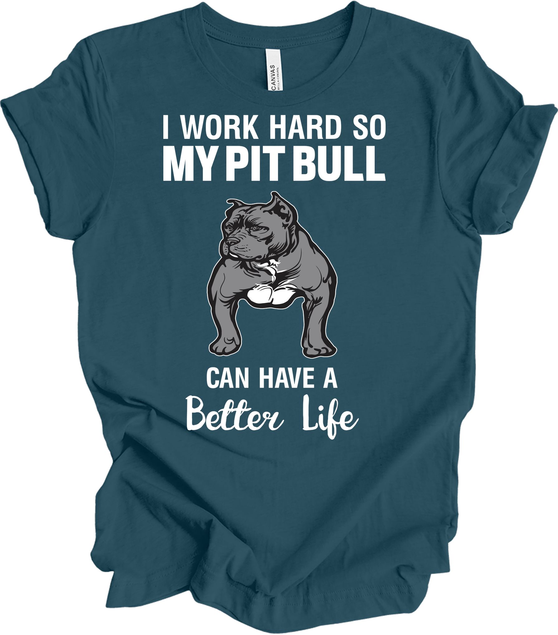 Pitbull Better Life T-Shirt in Deep Teal