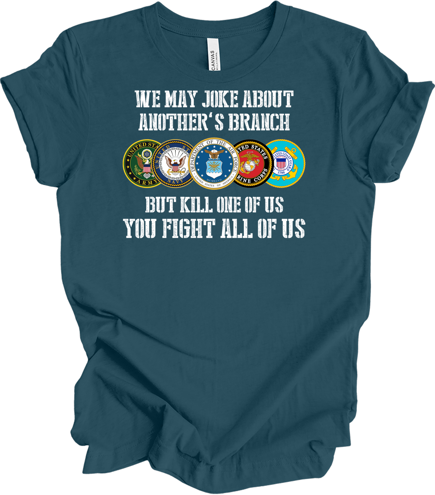 US Military Unity T-Shirt in Deep Teal