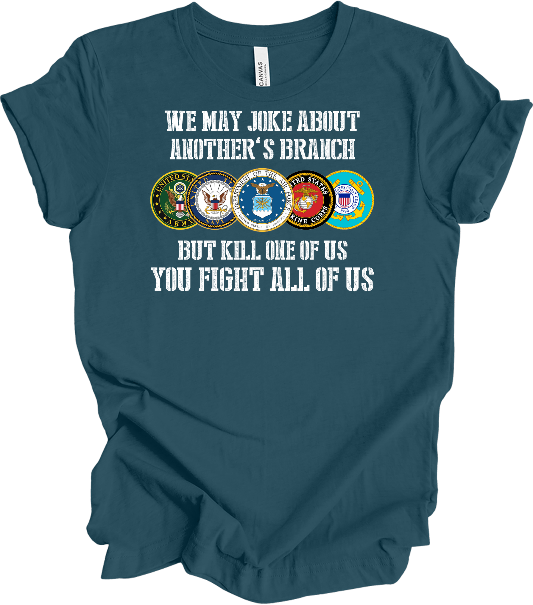 US Military Unity T-Shirt in Deep Teal
