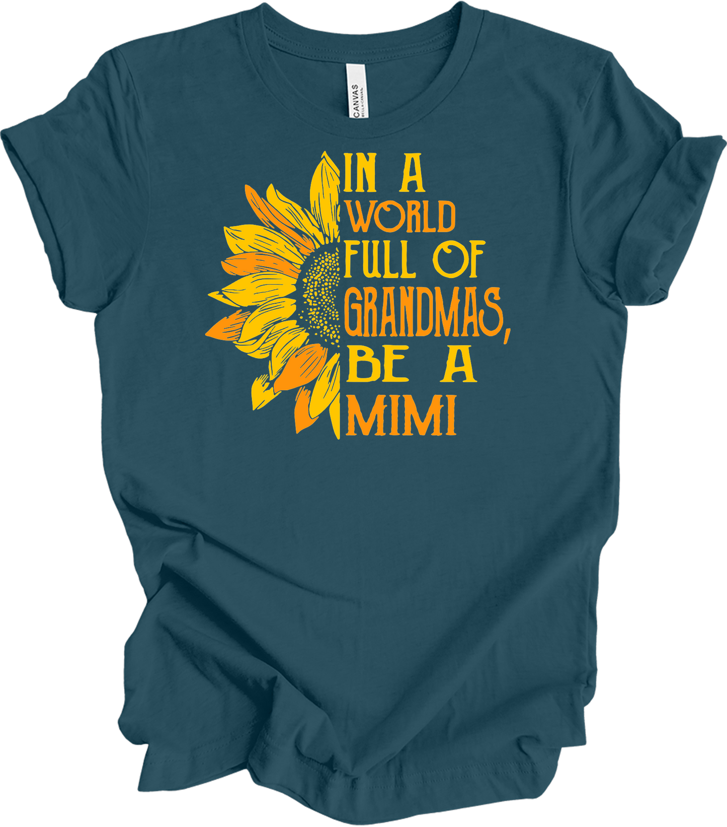 Be A Mimi Sunflower T-Shirt in Deep Teal