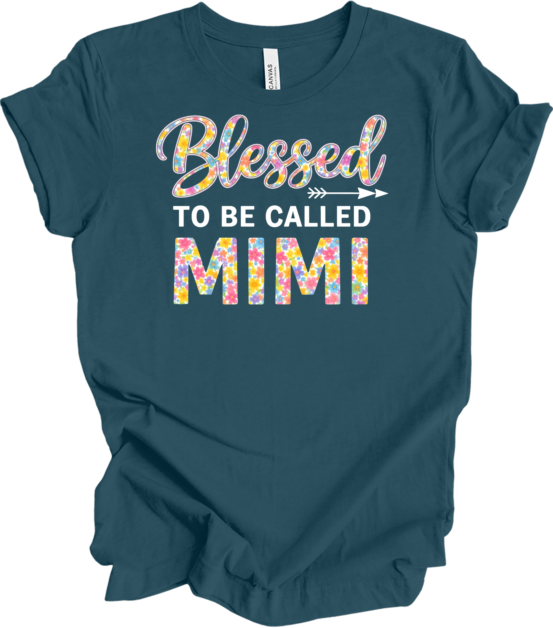 Blessed Mimi Floral T-Shirt in Deep Teal