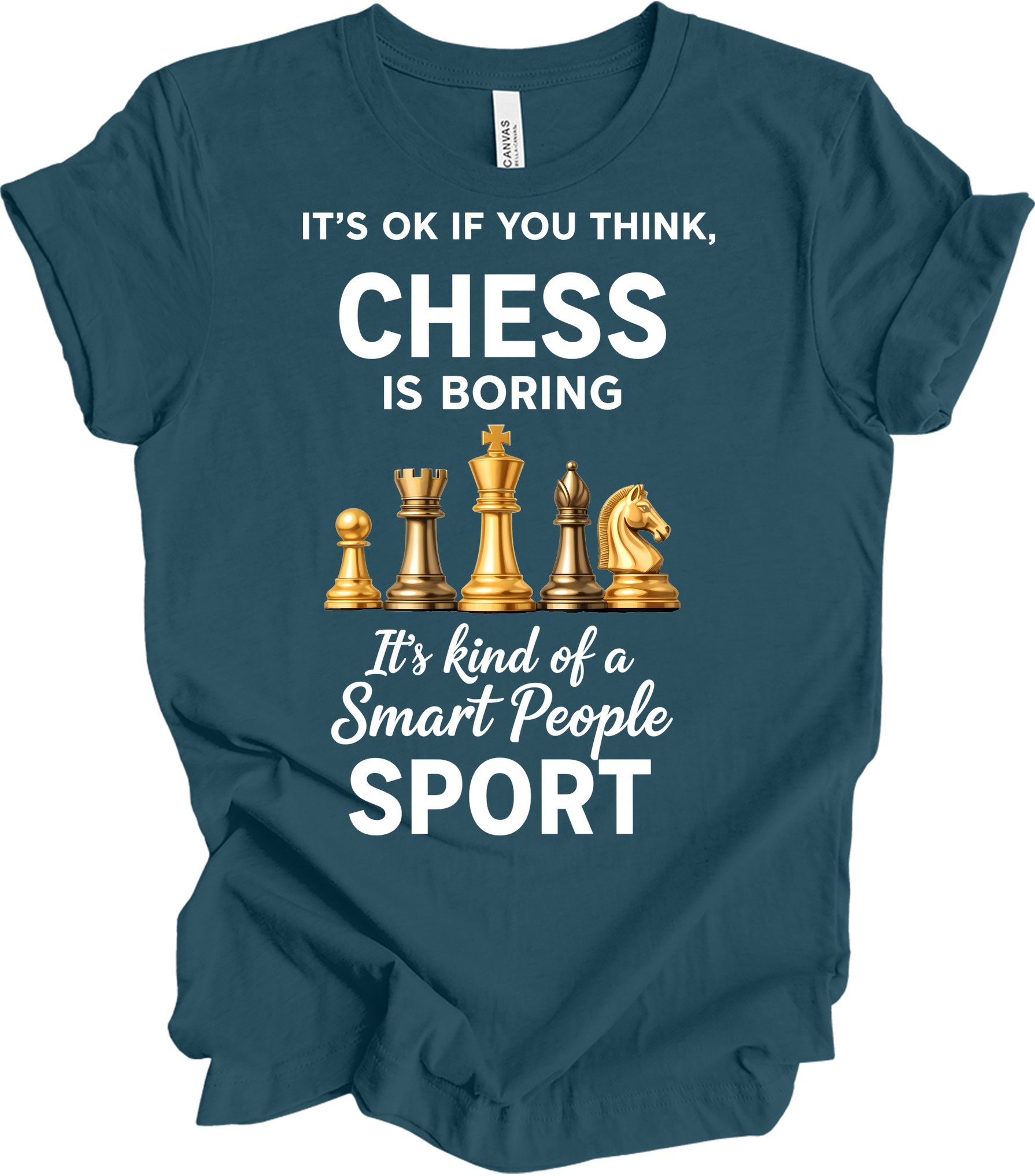 Chess Smart People Sport T-Shirt in Deep Teal