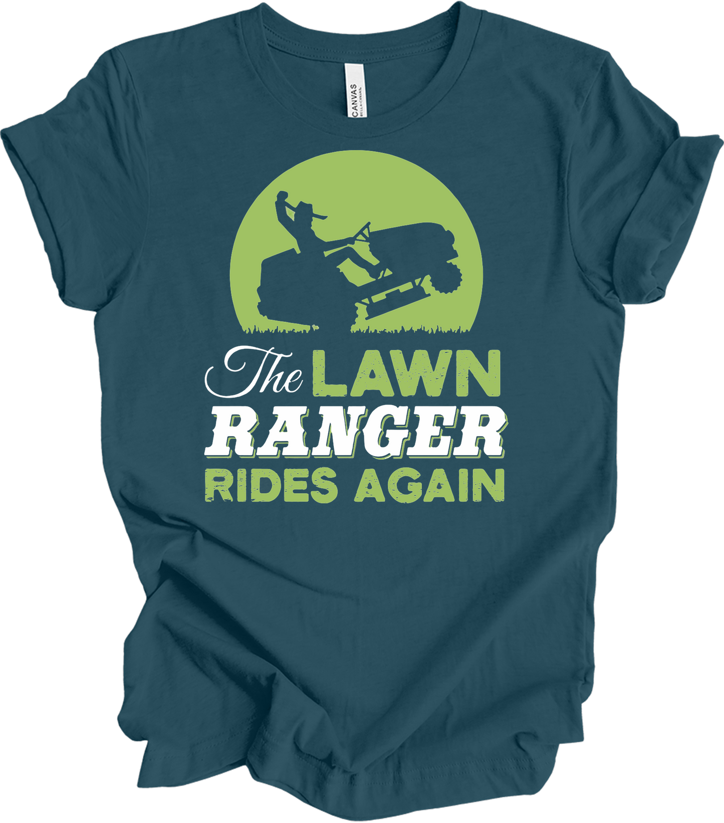 The Lawn Ranger Rides Again T-Shirt in Deep Teal