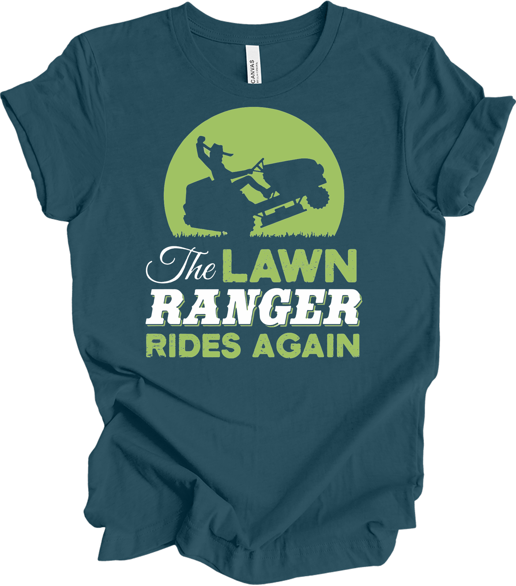 The Lawn Ranger Rides Again T-Shirt in Deep Teal
