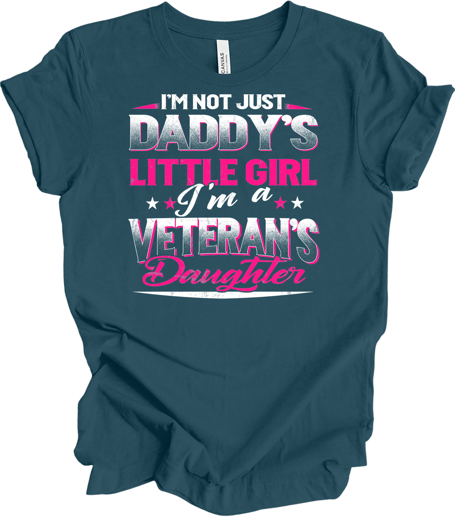 Veteran's Daughter Daddy's Little Girl T-Shirt in Deep Teal