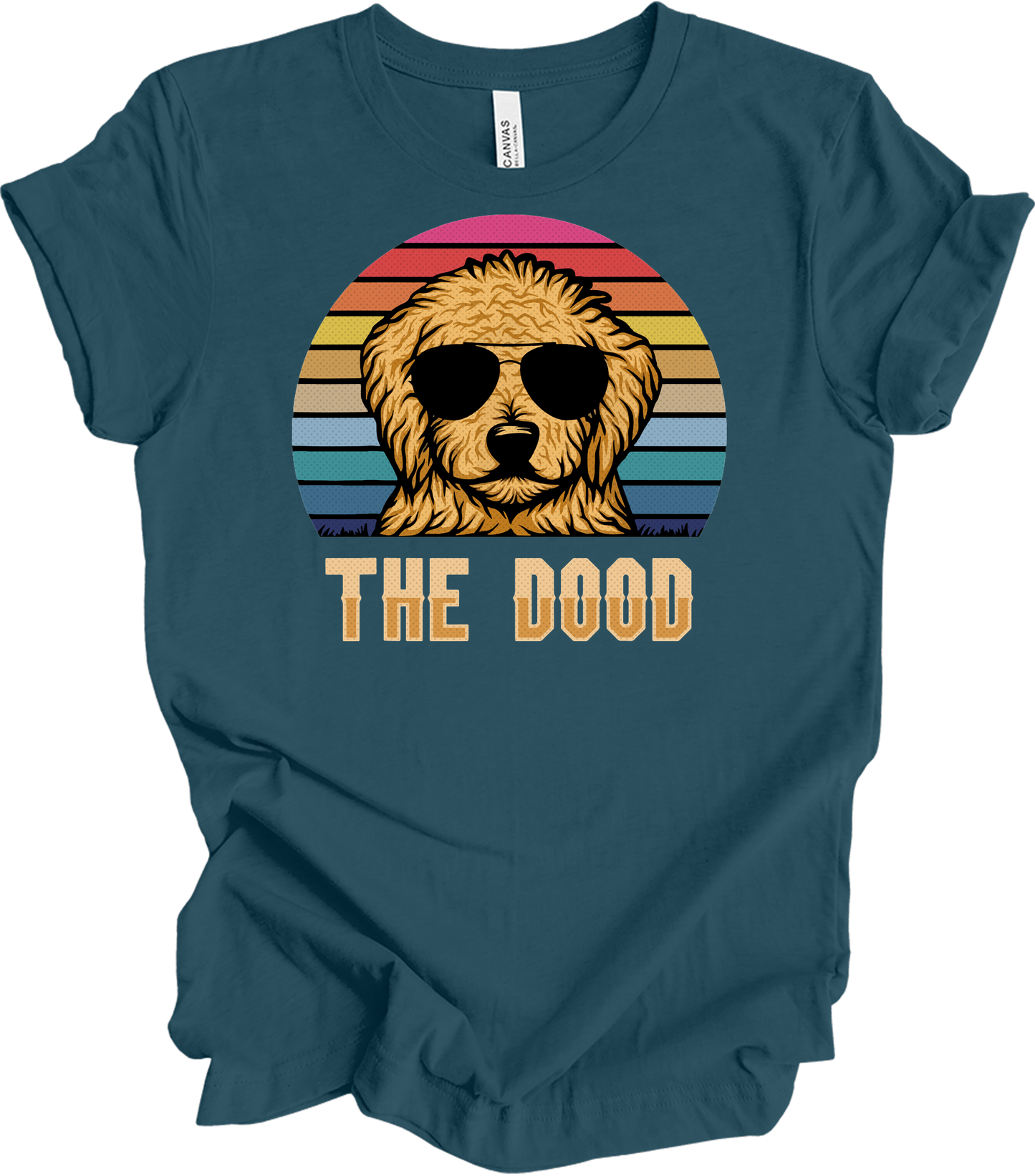 The Dood Goldendoodle - Vintage Retro Dog Lover T-Shirt in Deep Teal